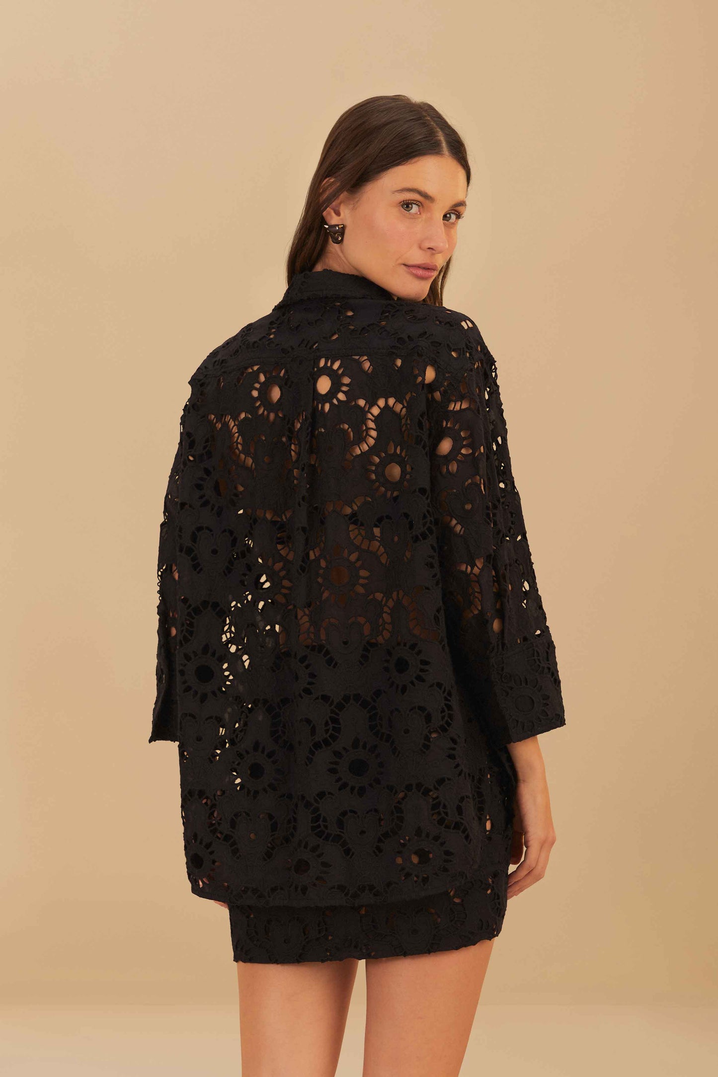 Black Sun Eyelet Shirt