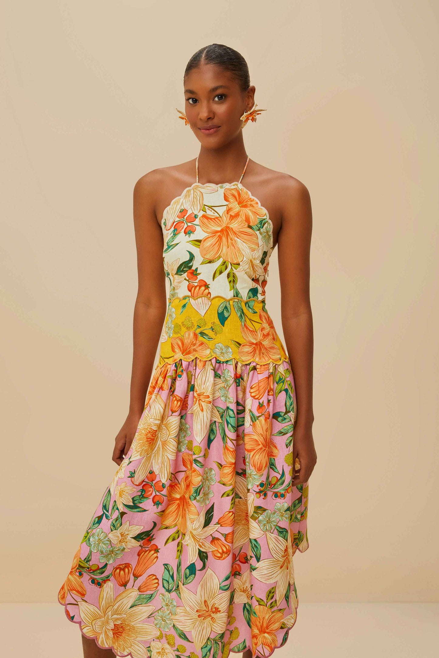 Guaragarden Euroflax™ Premium Linen Sleeveless Midi Dress