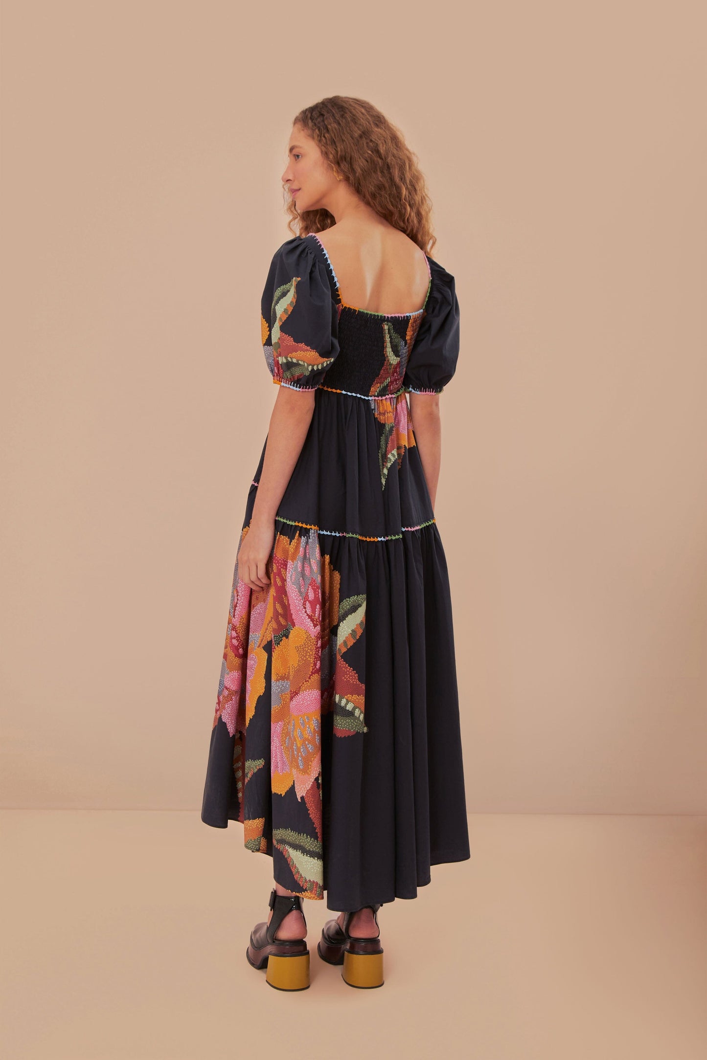 Black Lucy Floral Maxi Dress