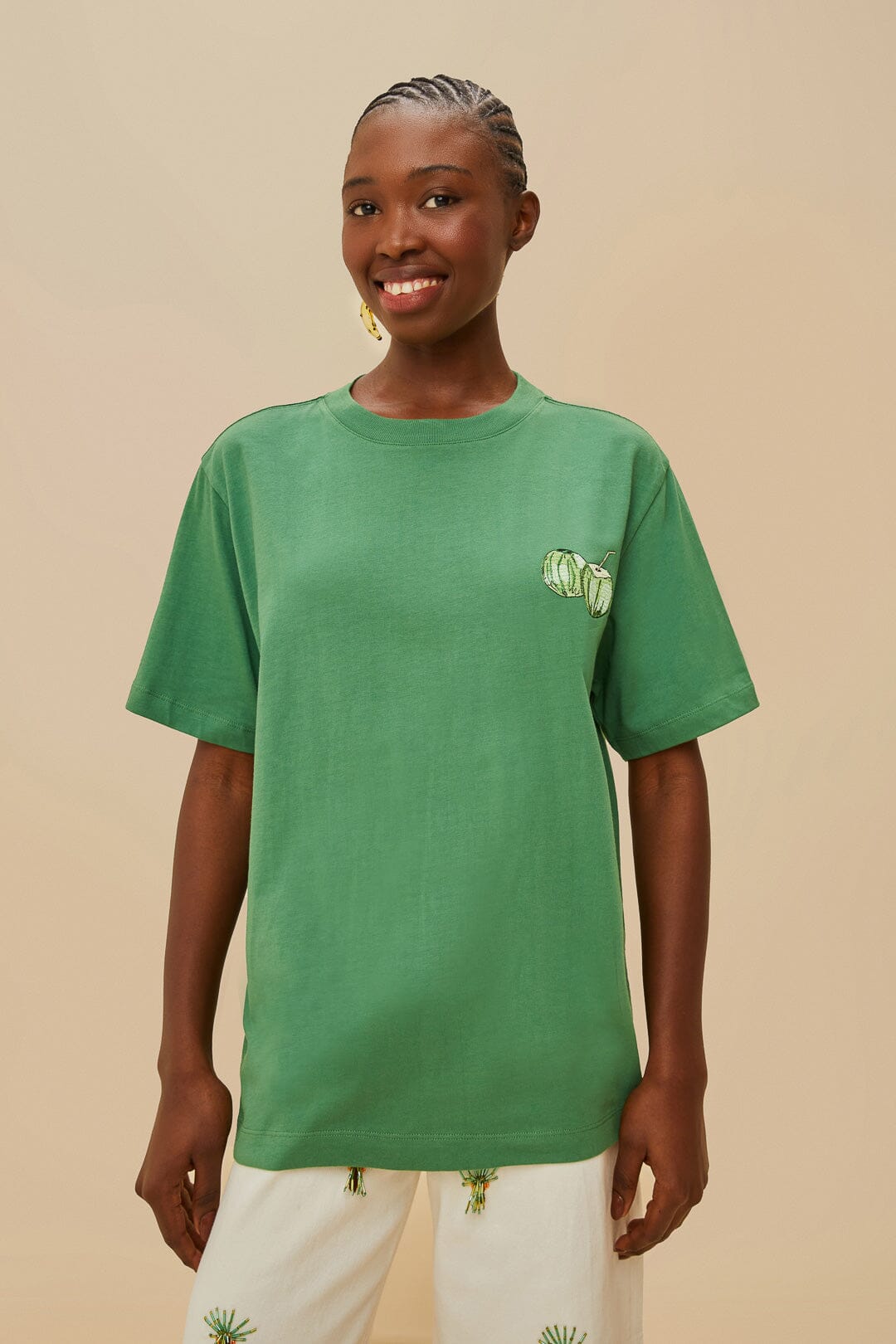 Green Tropical Coconut Organic Cotton Relaxed T-Shirt