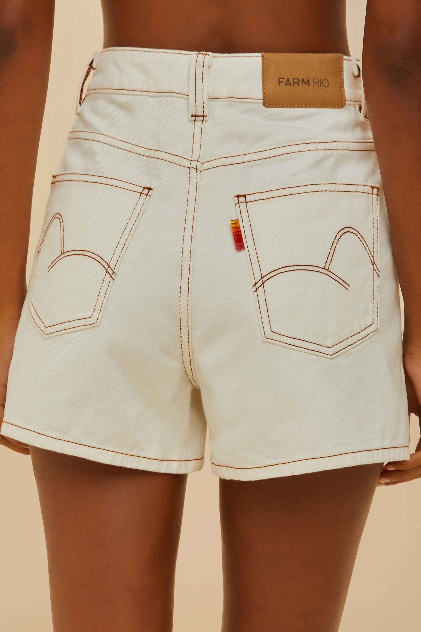Off-White Flower Tapestry Embroidered Shorts