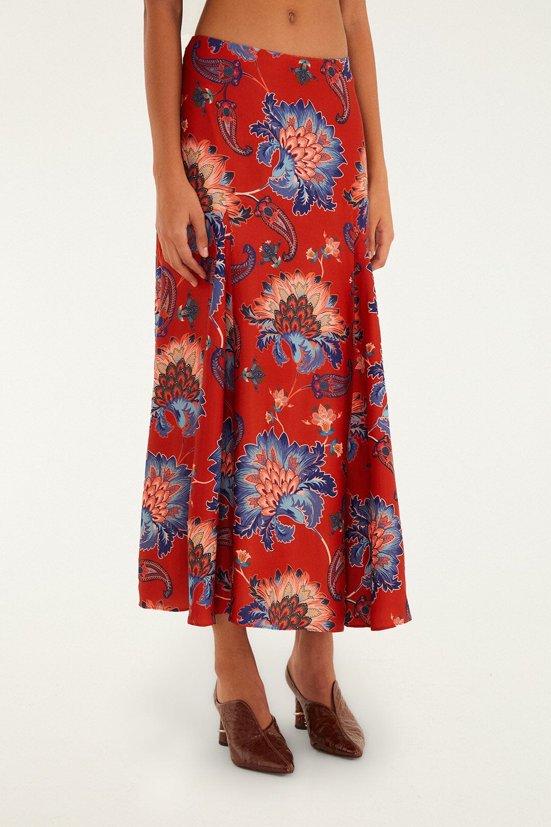 Red Luang LENZING™ Maxi Skirt