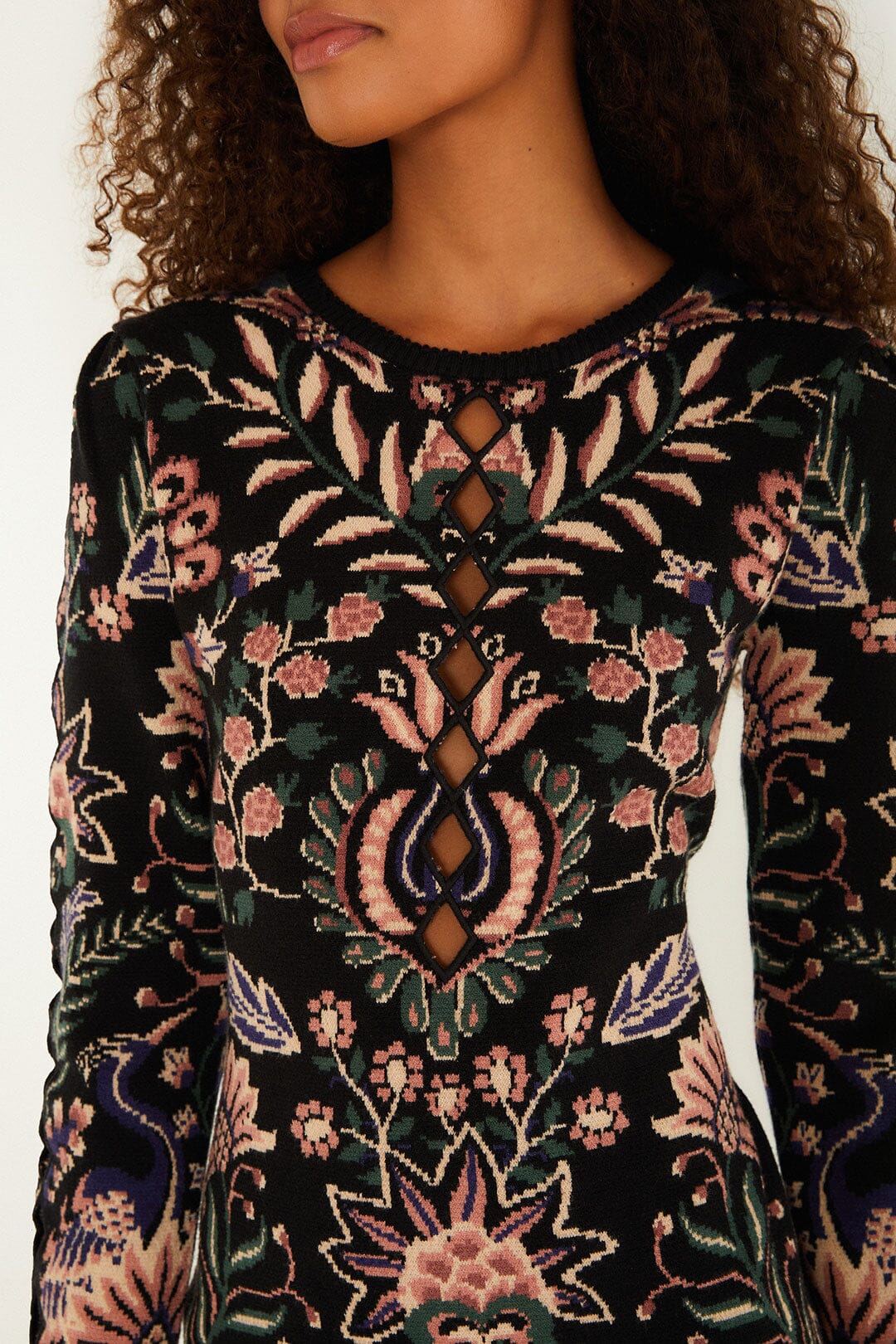 FARM Rio Marvelous Garden Knit Dress, Marvelous Garden Black / XL FARM Rio Marvelous Garden Knit Dress, Marvelous Garden Black / XL