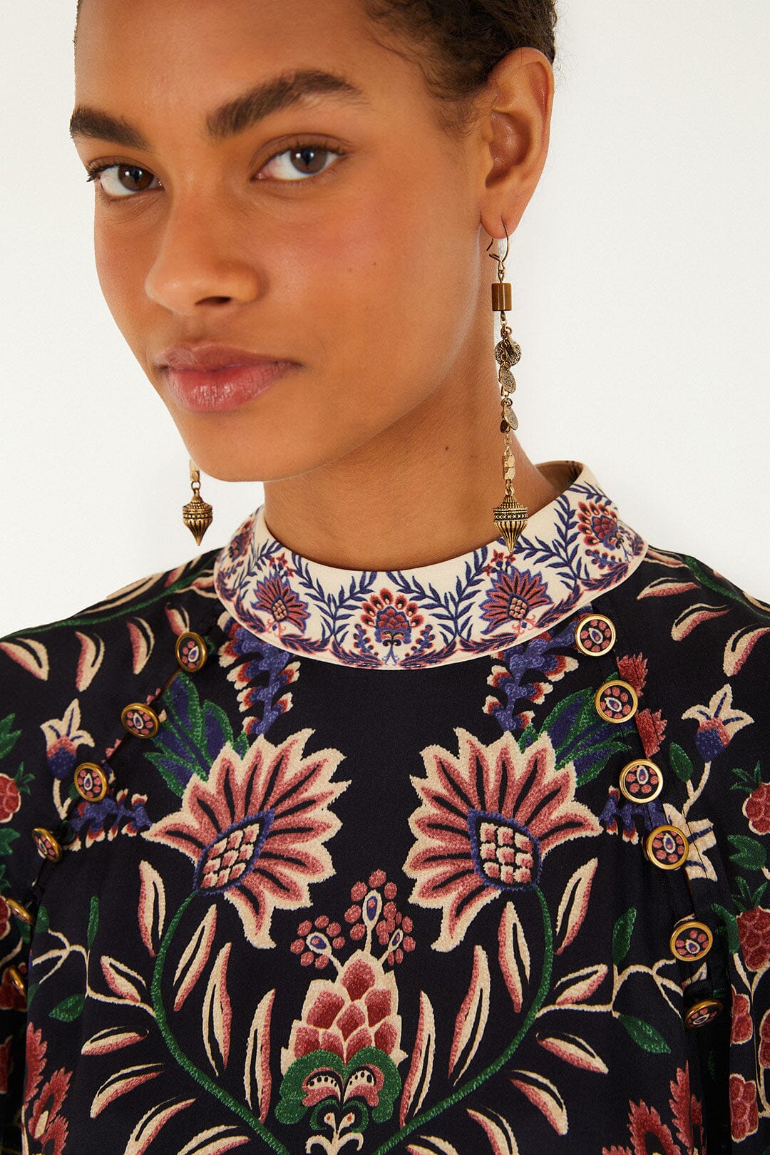 Black Marvelous Garden Lenzing™ Ecovero™ Mini Dress | FARM Rio