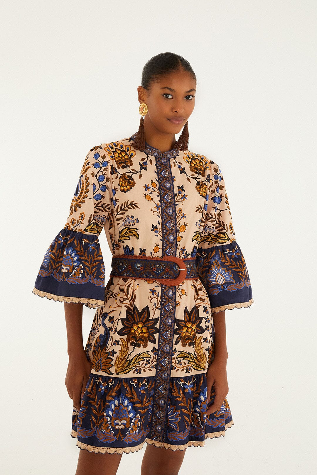 Pink Marvelous Garden Organic Cotton Mini Dress