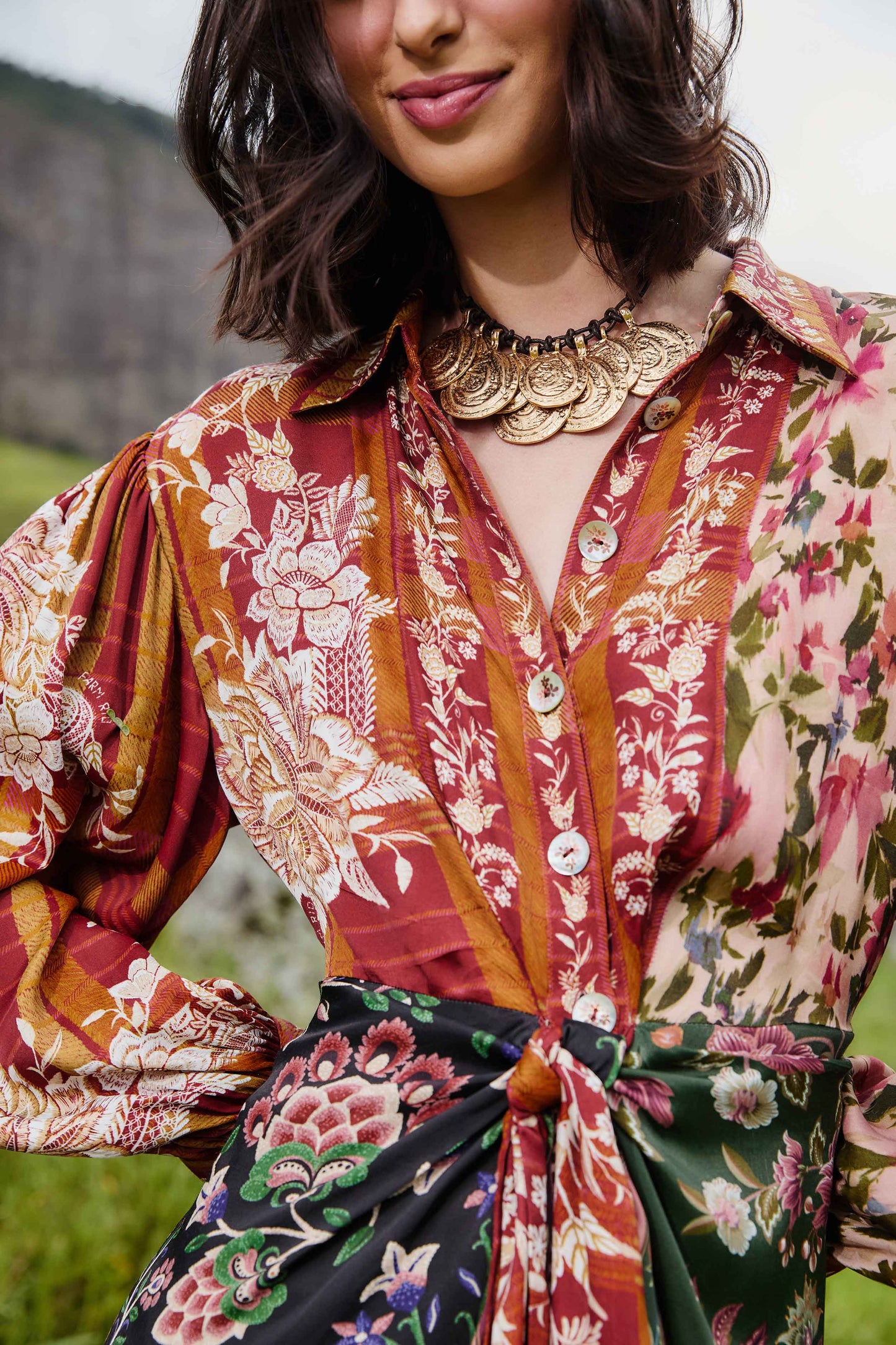 Mixed Winter Garden Lenzing™ Ecovero™ Viscose Mini Dress