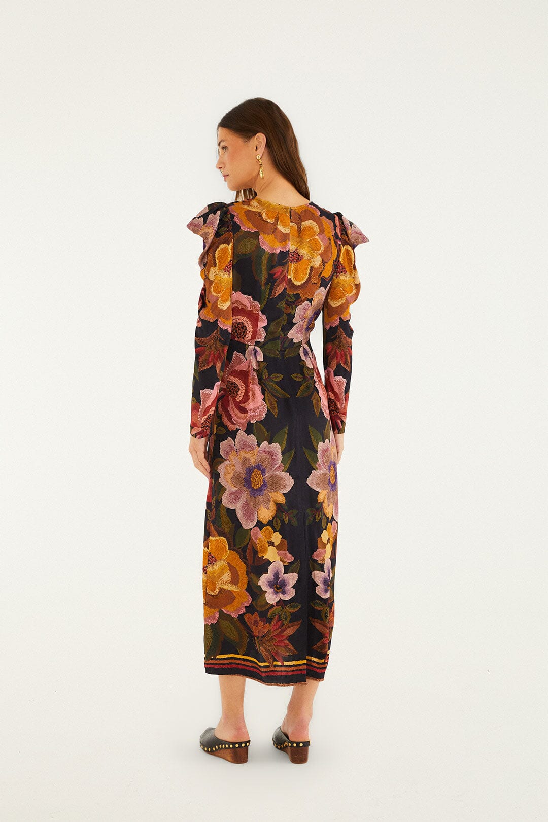 farm rio black embroidered stones pleated midi dress FARM Rio | Dresses | Farm Rio Black Embroidered Stones Pleated Midi Dress
