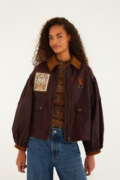 Burgundy Bow Jacket | FARM Rio