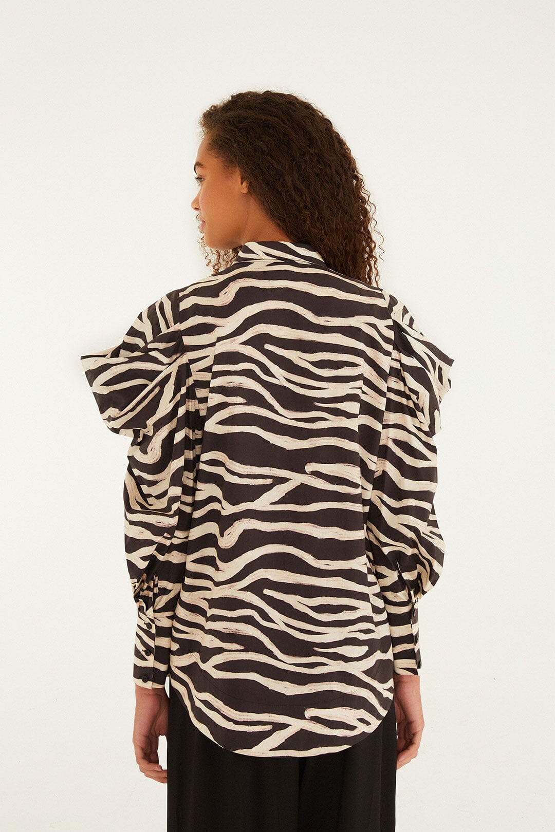 Black Tropical Zebra Organic Cotton Shirt