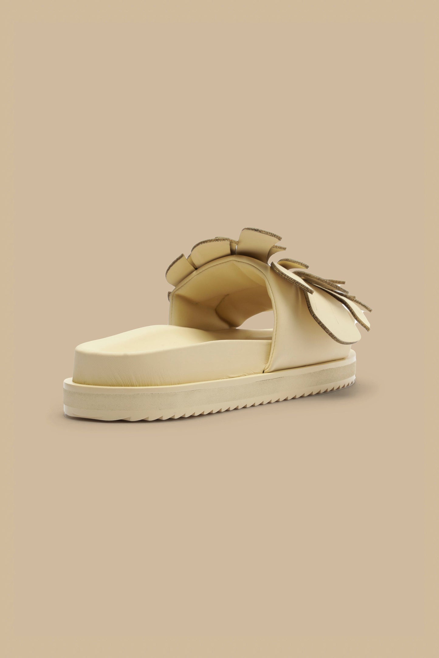 Ivory Monstera Slide Sandal