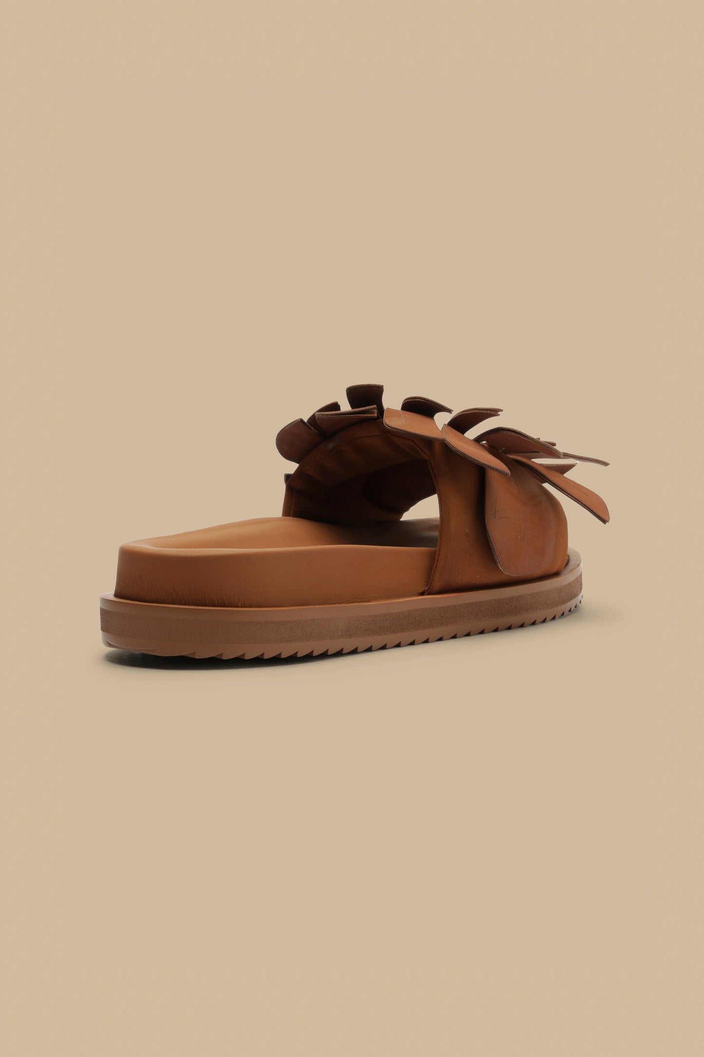 Camel Monstera Slide Sandal