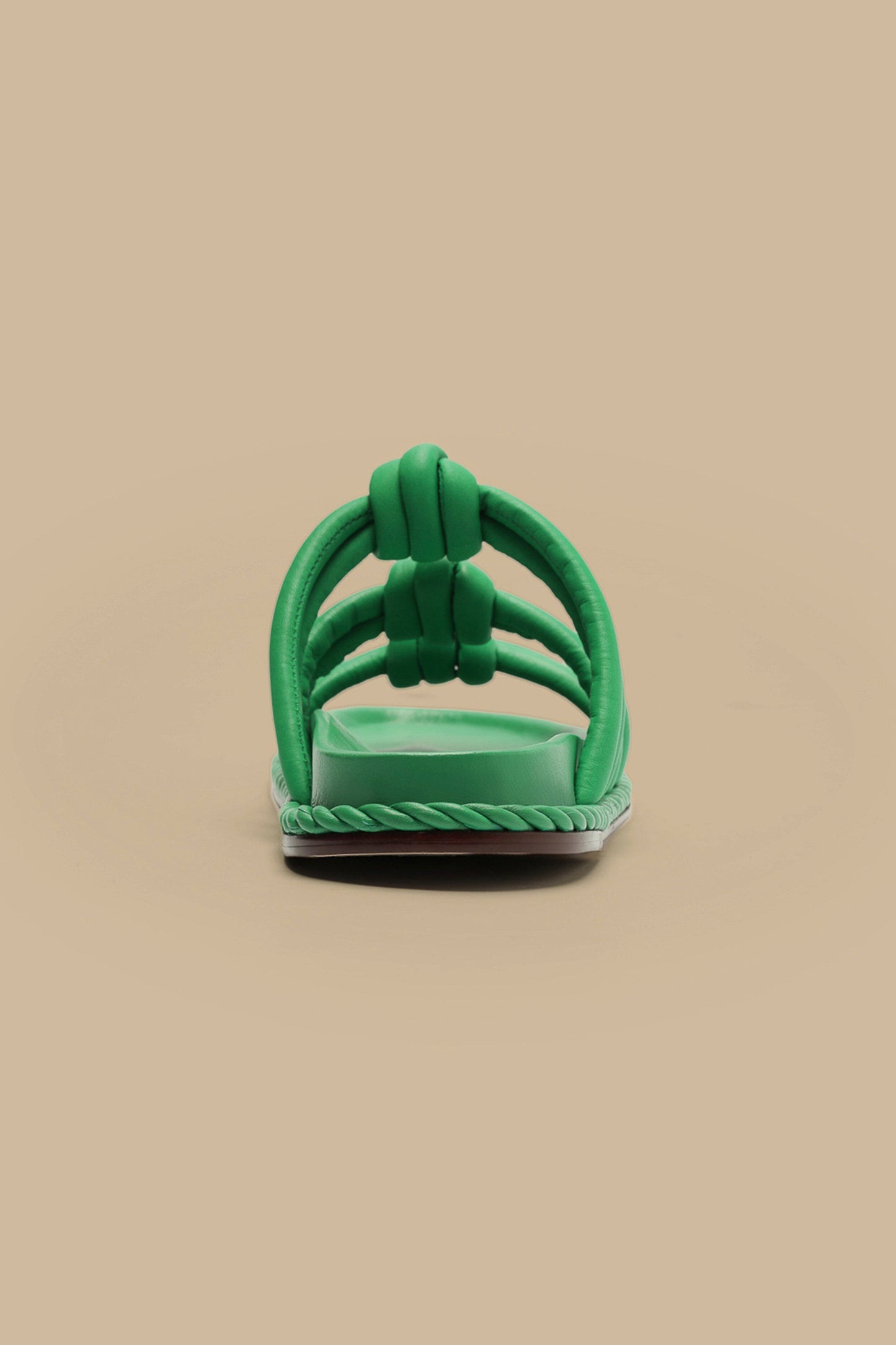 Green Tie Flat Sandal