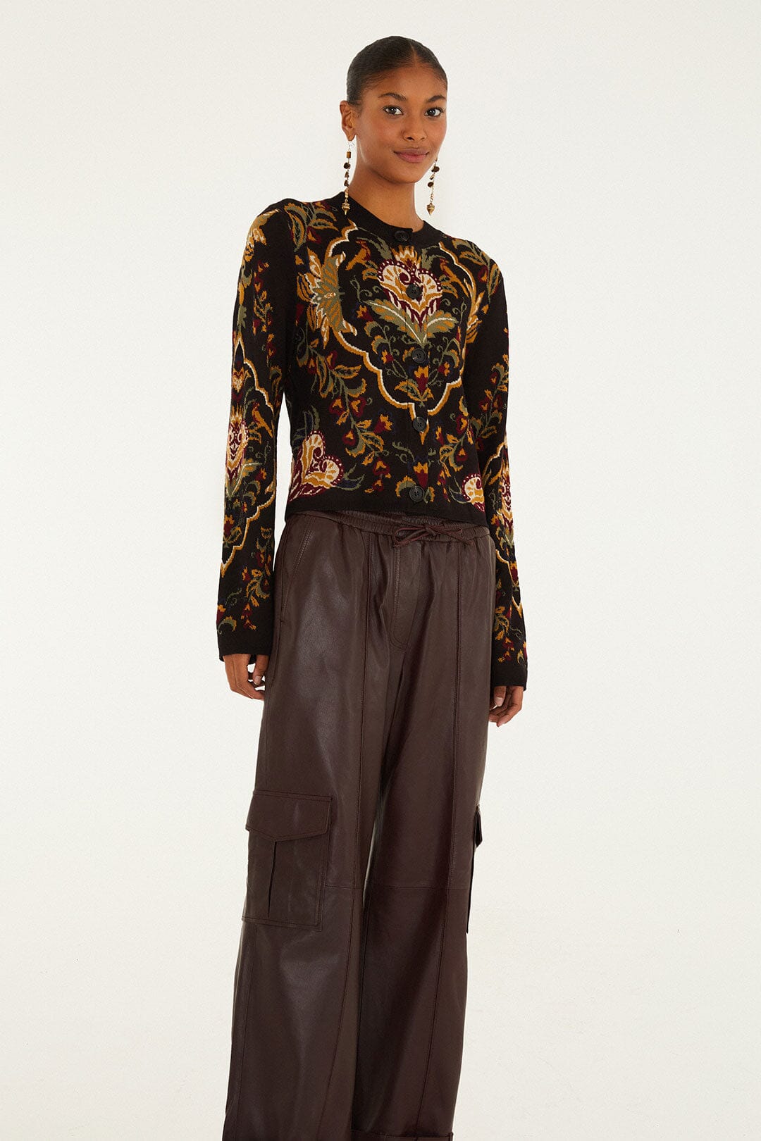 Burgundy Leather Pants | FARM Rio