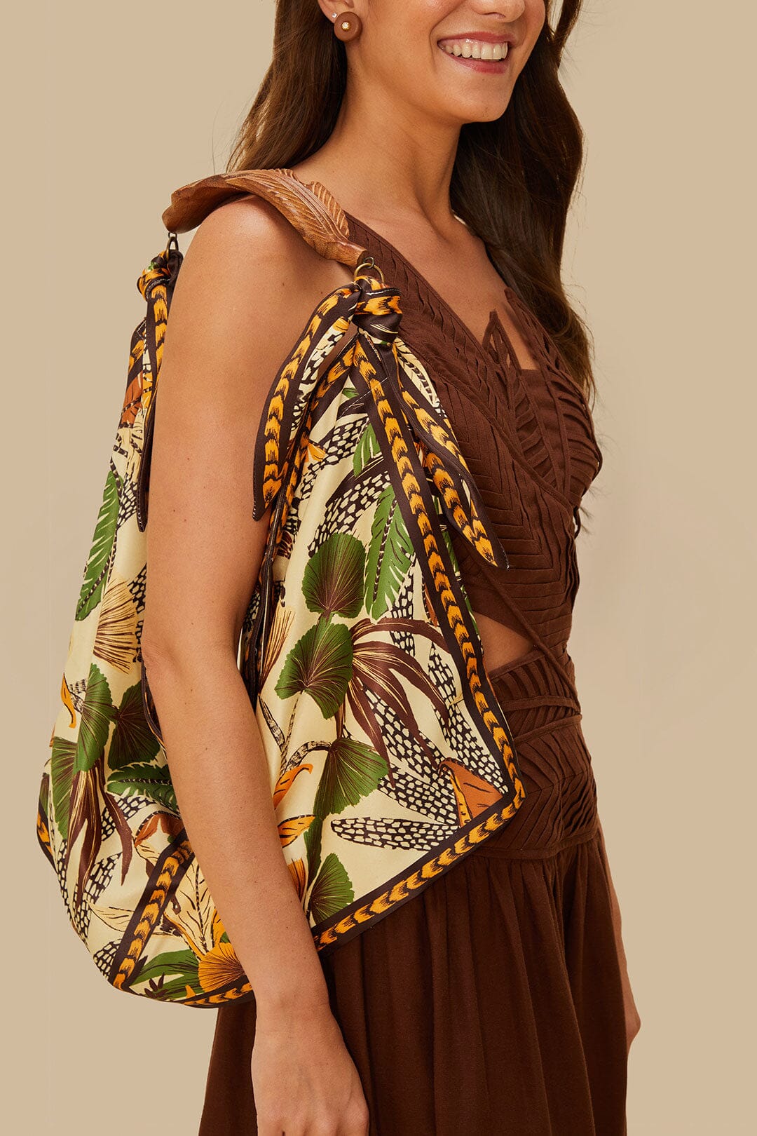 Foliage Sketch Scarf Tote Bag