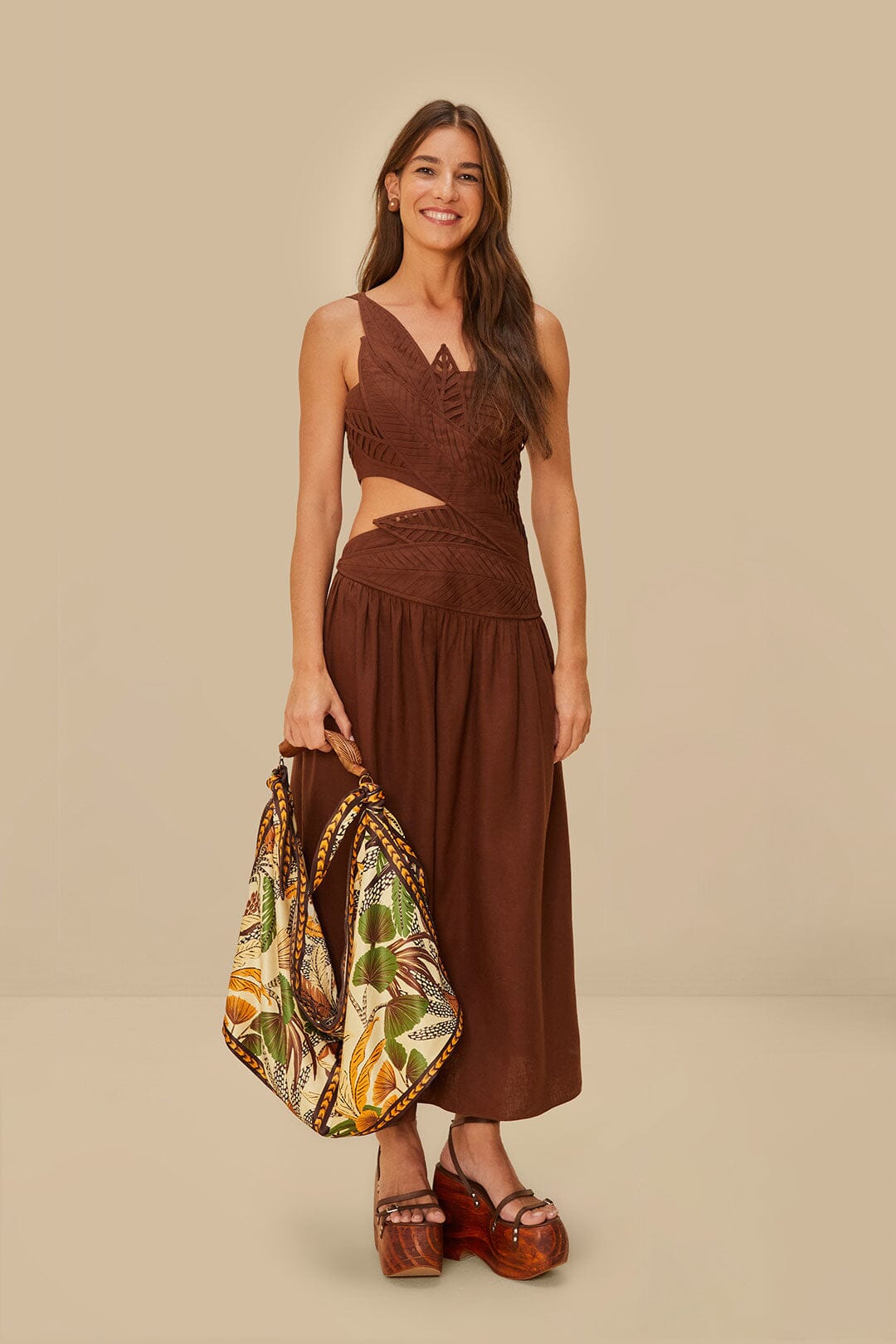 Foliage Sketch Scarf Tote Bag