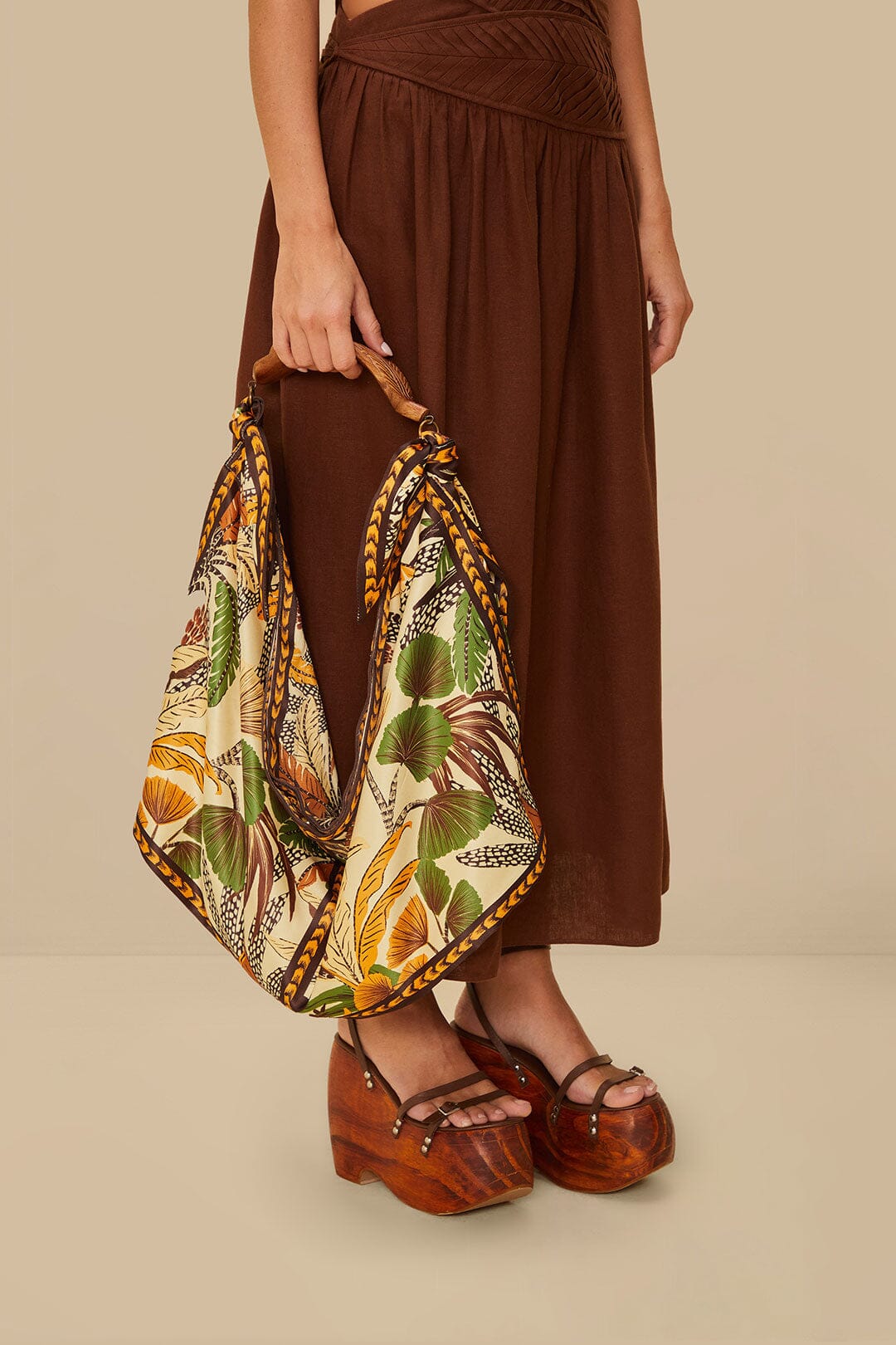 Foliage Sketch Scarf Tote Bag