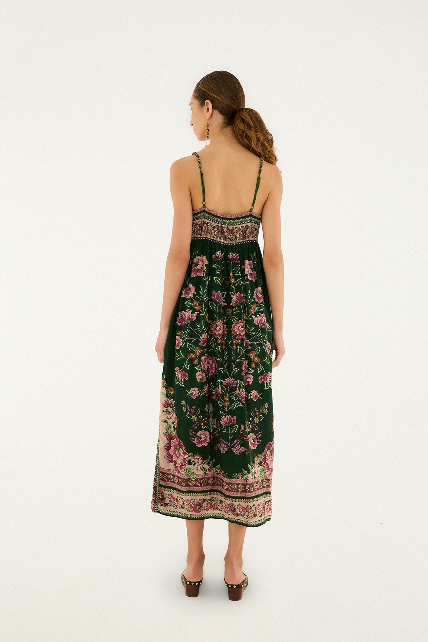 FARM Rio Green Flowering Garden Tree Sleveeless Midi Dress, Flowering Garden Tree Green / M FARM Rio Green Flowering Garden Tree Sleveeless Midi Dress, Flowering Garden Tree Green / M