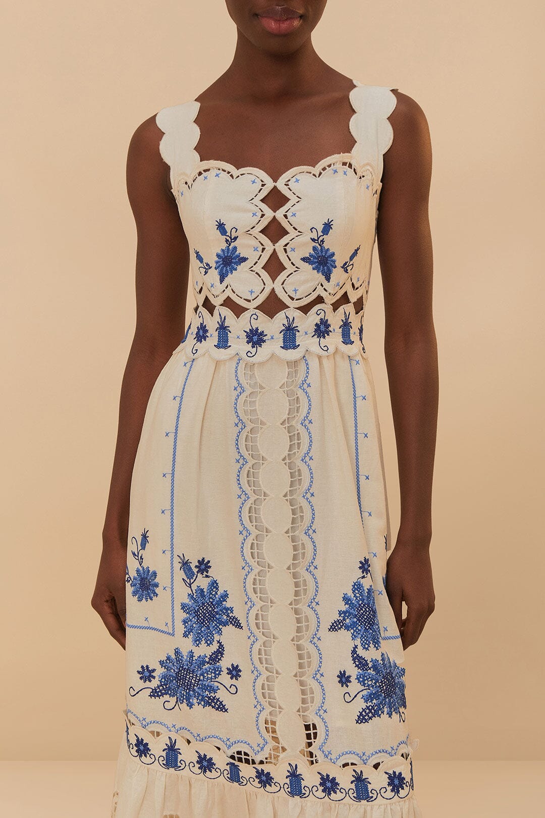 FARM Rio | Richelieu Sunflower Lenzing Ecovero Euroflax Midi Dress FARM Rio | Richelieu Sunflower Lenzing Ecovero Euroflax Midi Dress
