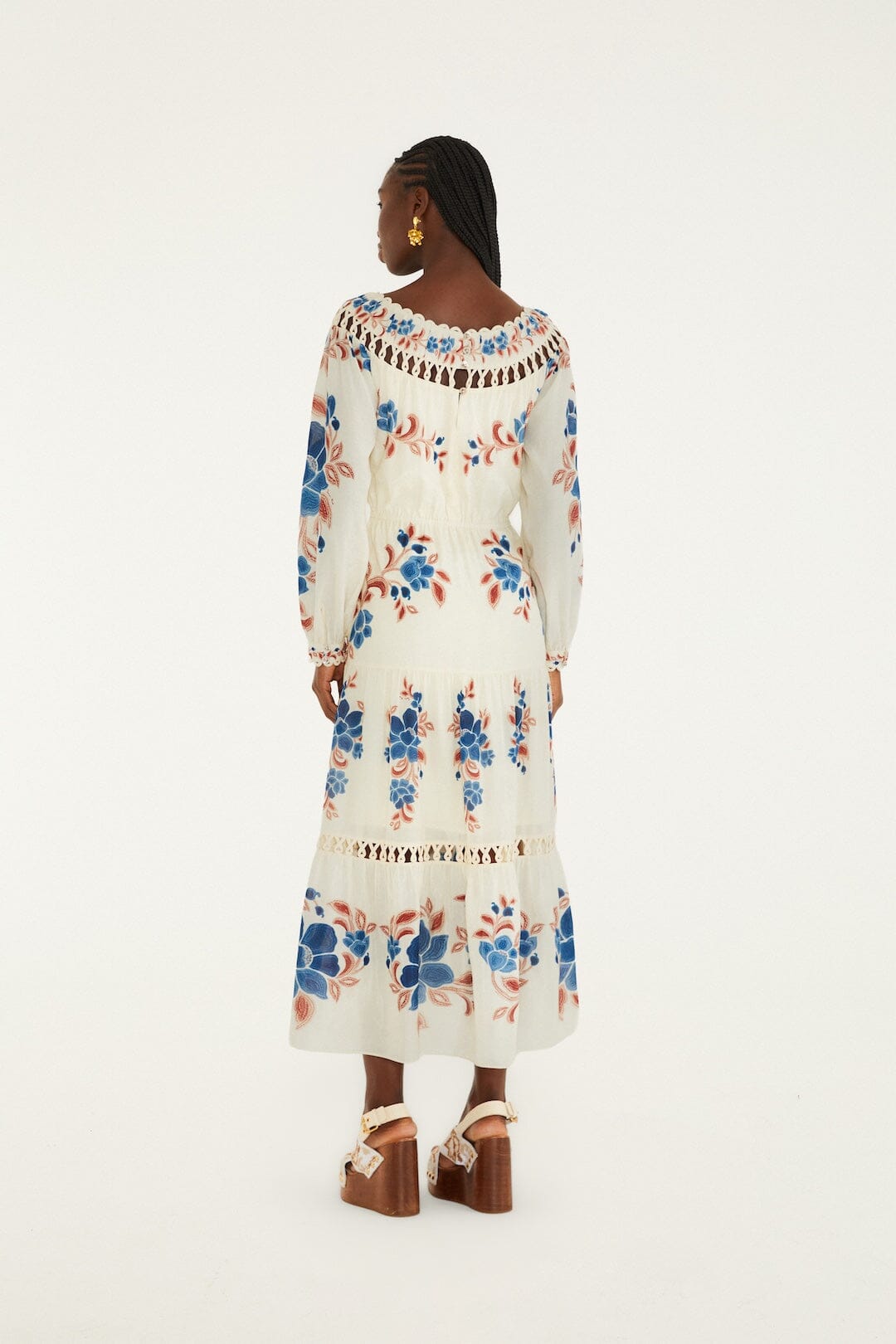 Sand Renata Floral Drawstring Cut-Out Maxi Dress