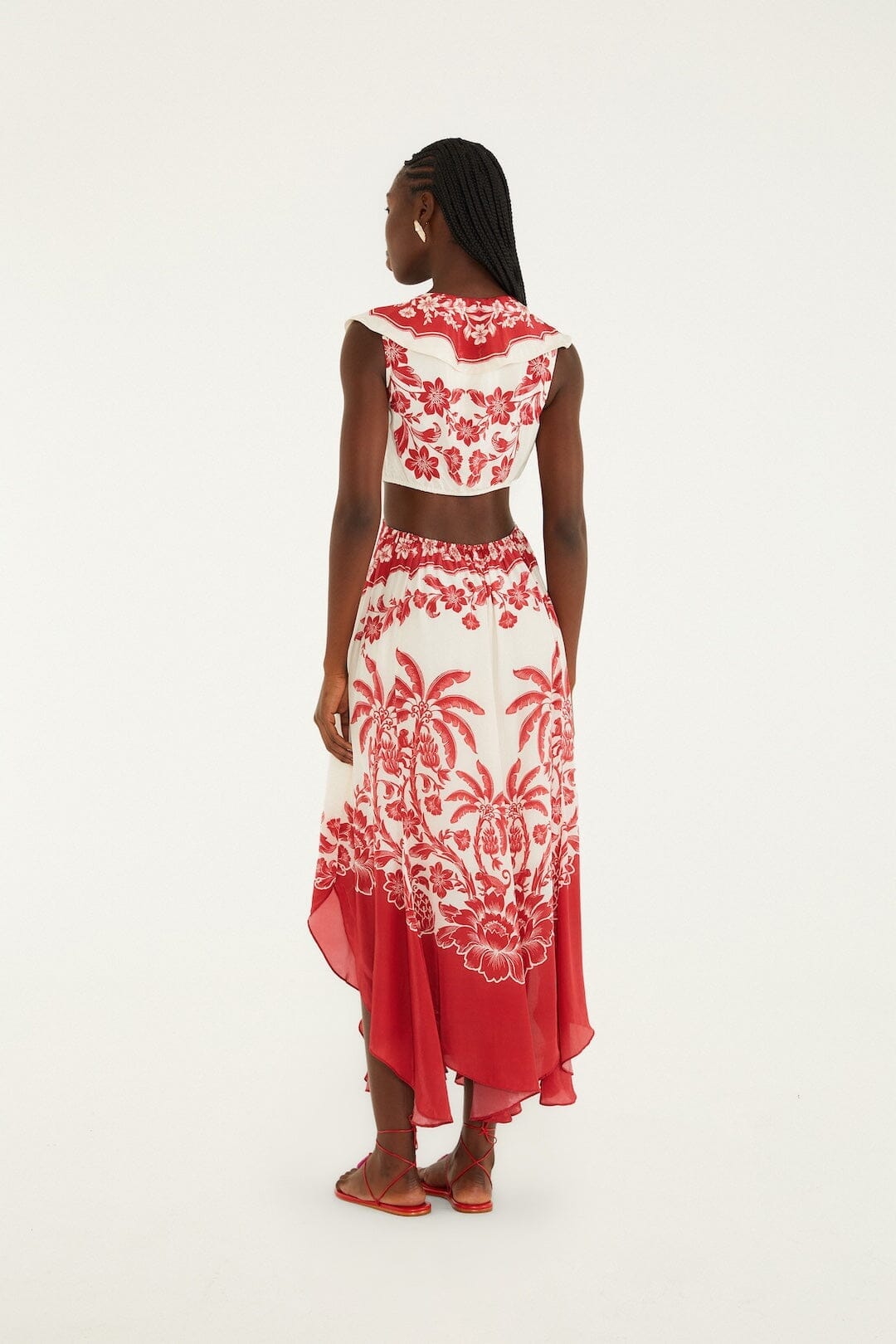 Farm Rio Sand Guanacaste Sleeveless Midi Dress - Guanacaste Sand Farm Rio Sand Guanacaste Sleeveless Midi Dress - Guanacaste Sand