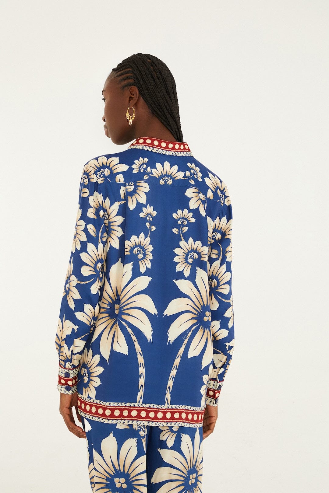 Blue Luna Collared Lenzing Ecovero Viscose Pajama Shirt