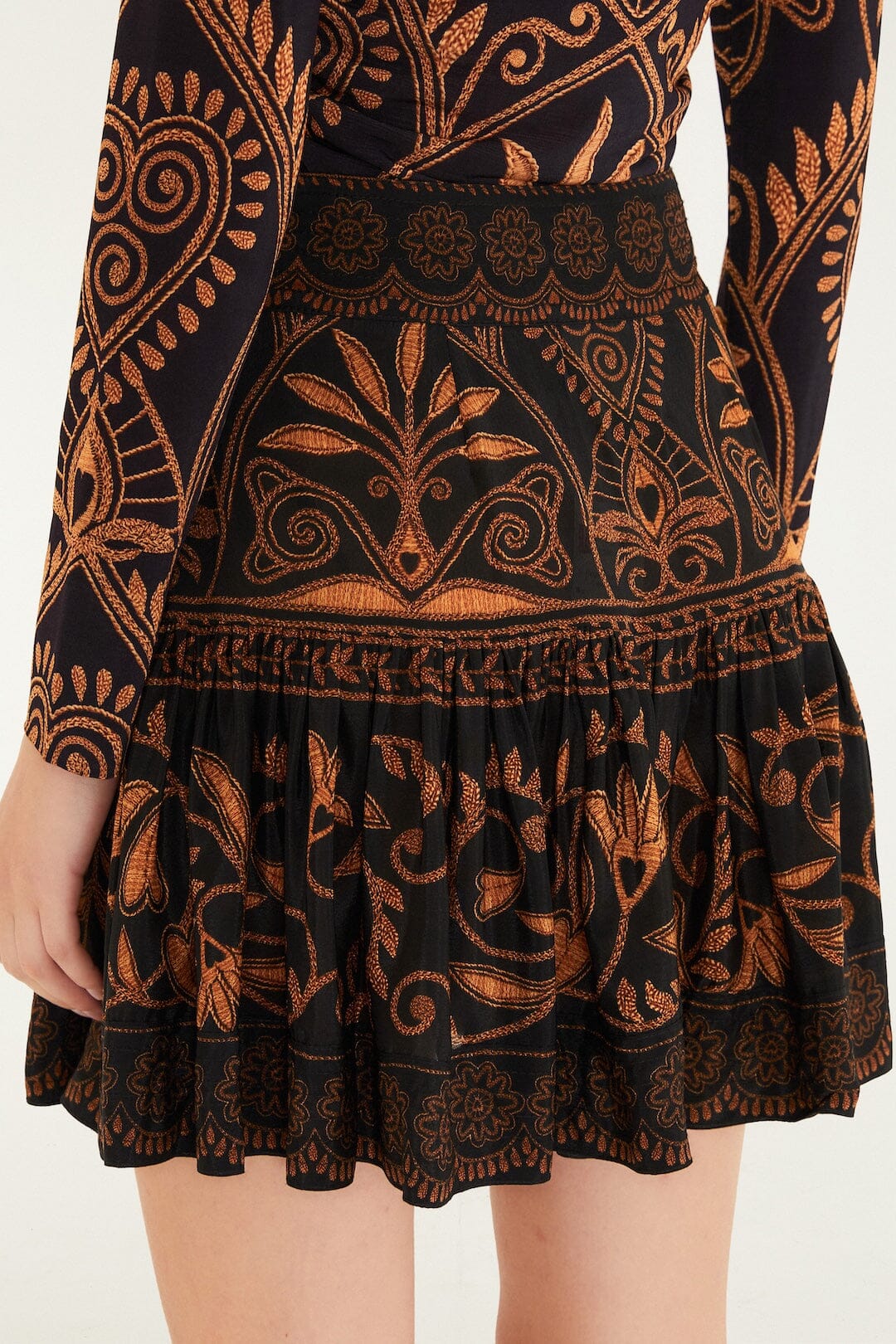 Black Cornely Ainika Lenzing™ Ecovero™ Viscose Mini Skirt