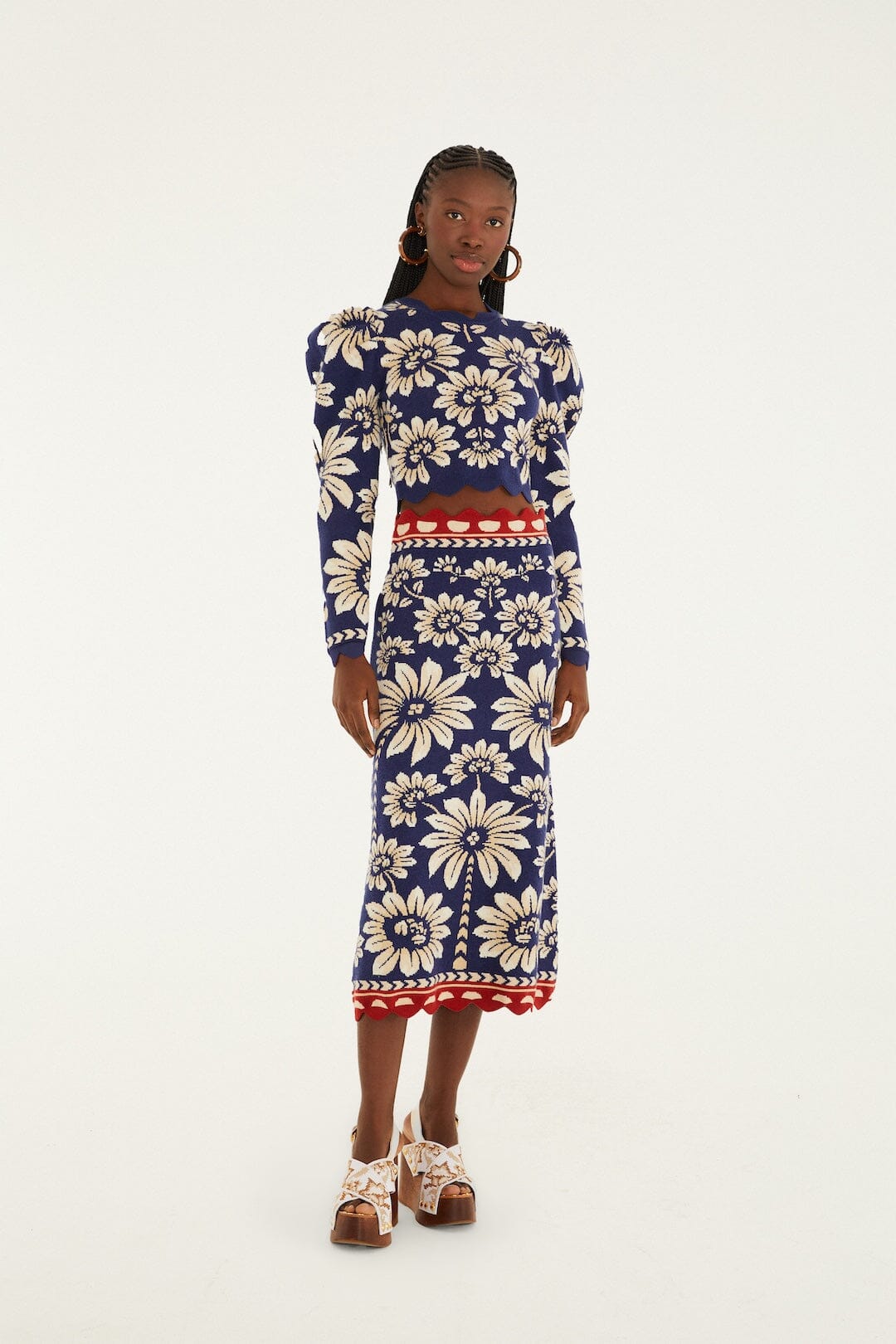 Blue Luna Puff Sleeve Knit Top