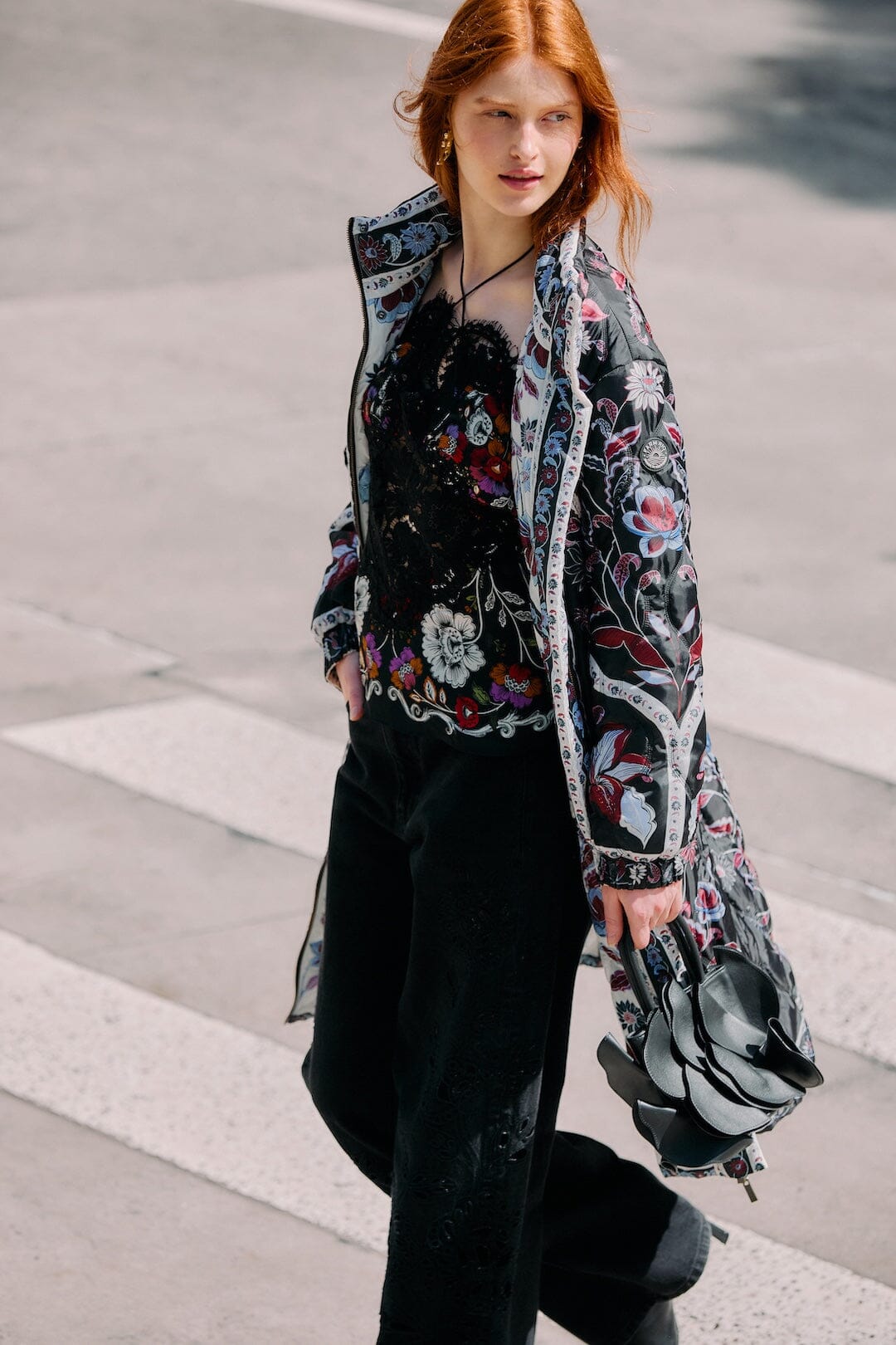 Black Marcelle Reversible Maxi Puffer Jacket | FARM Rio