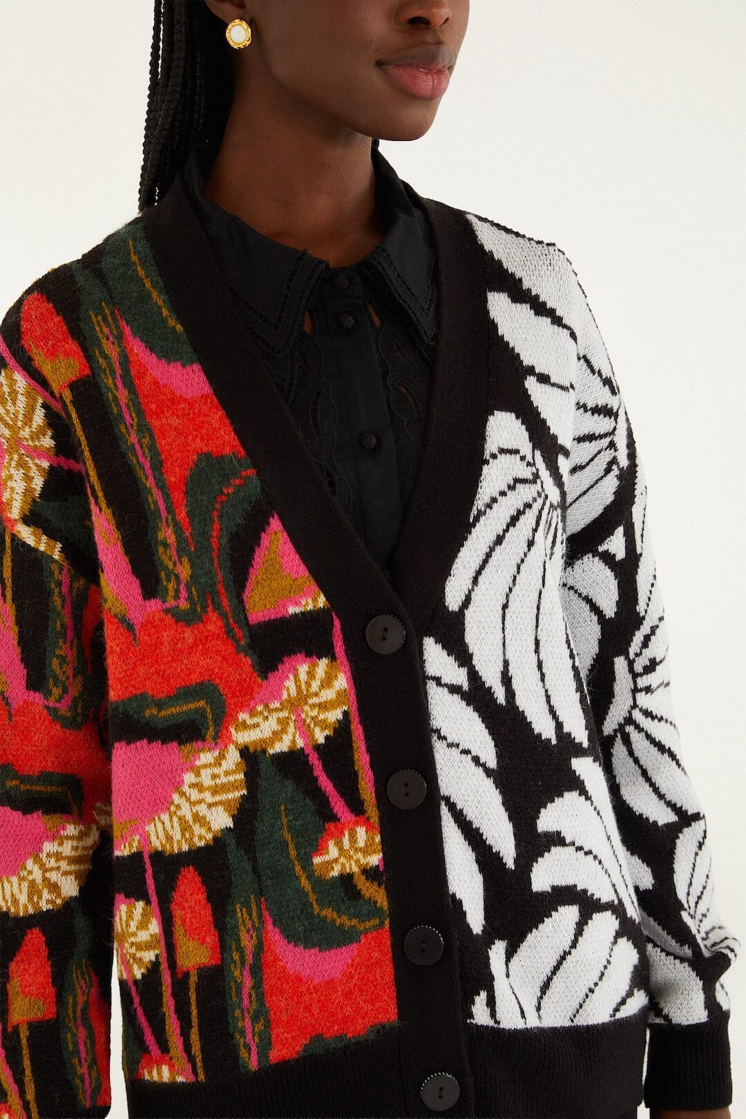 Mix Wild Mushrooms Knit Cardigan | FARM Rio