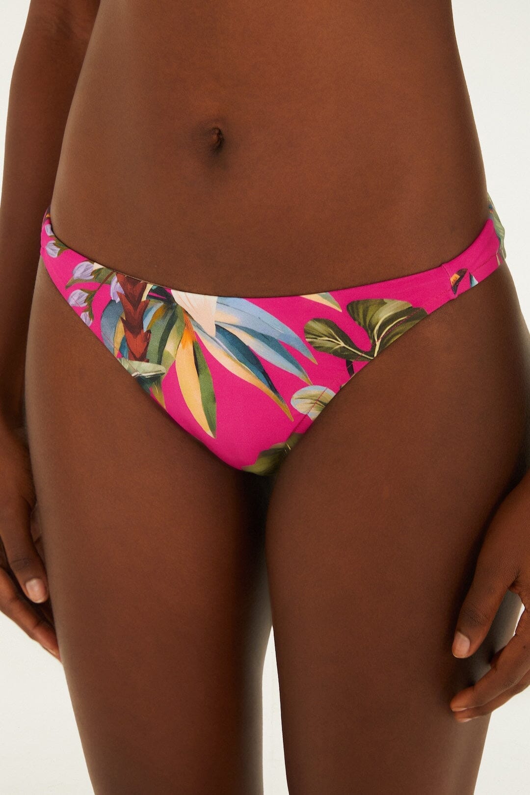 Pink Tropicalia Low Waist Bikini Bottom
