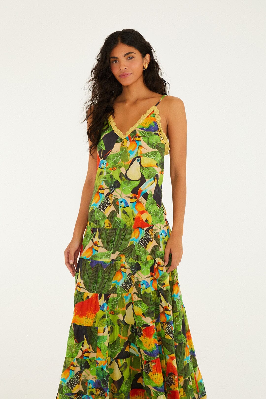 Bird Leaves Long Dress | FARM Rio Bird Leaves Long Dress | FARM Rio