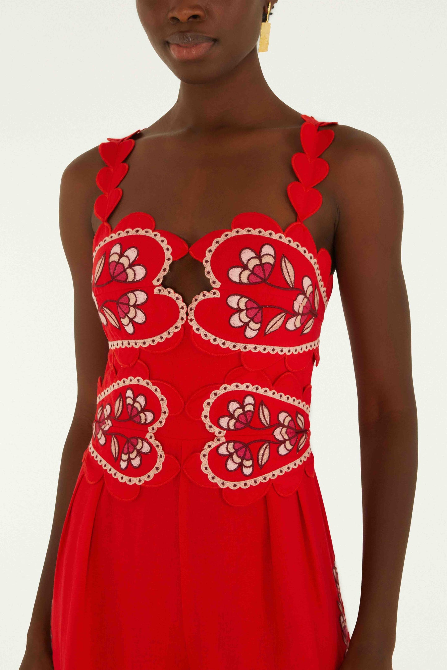 Pink Lovely Pineapples Embroidered Lenzing™ Ecovero™ Euroflax™ Jumpsuit