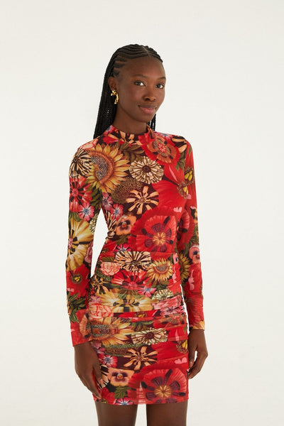 knee length dresses for ladies Richelieu Mini Dress Red main image 0