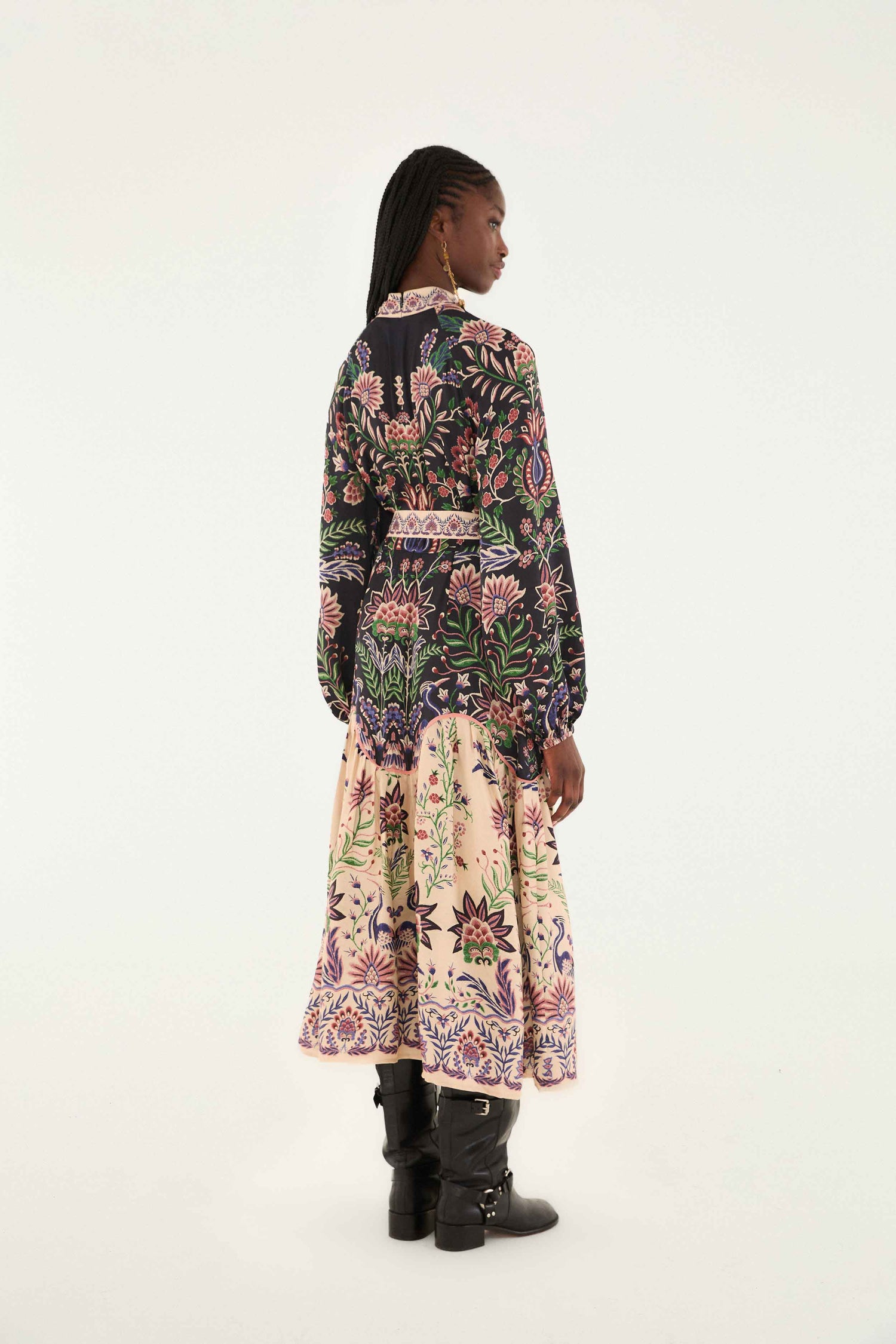 Marvelous Garden Black Midi Dress FARM Rio Marvelous Garden Black Midi Dress FARM Rio
