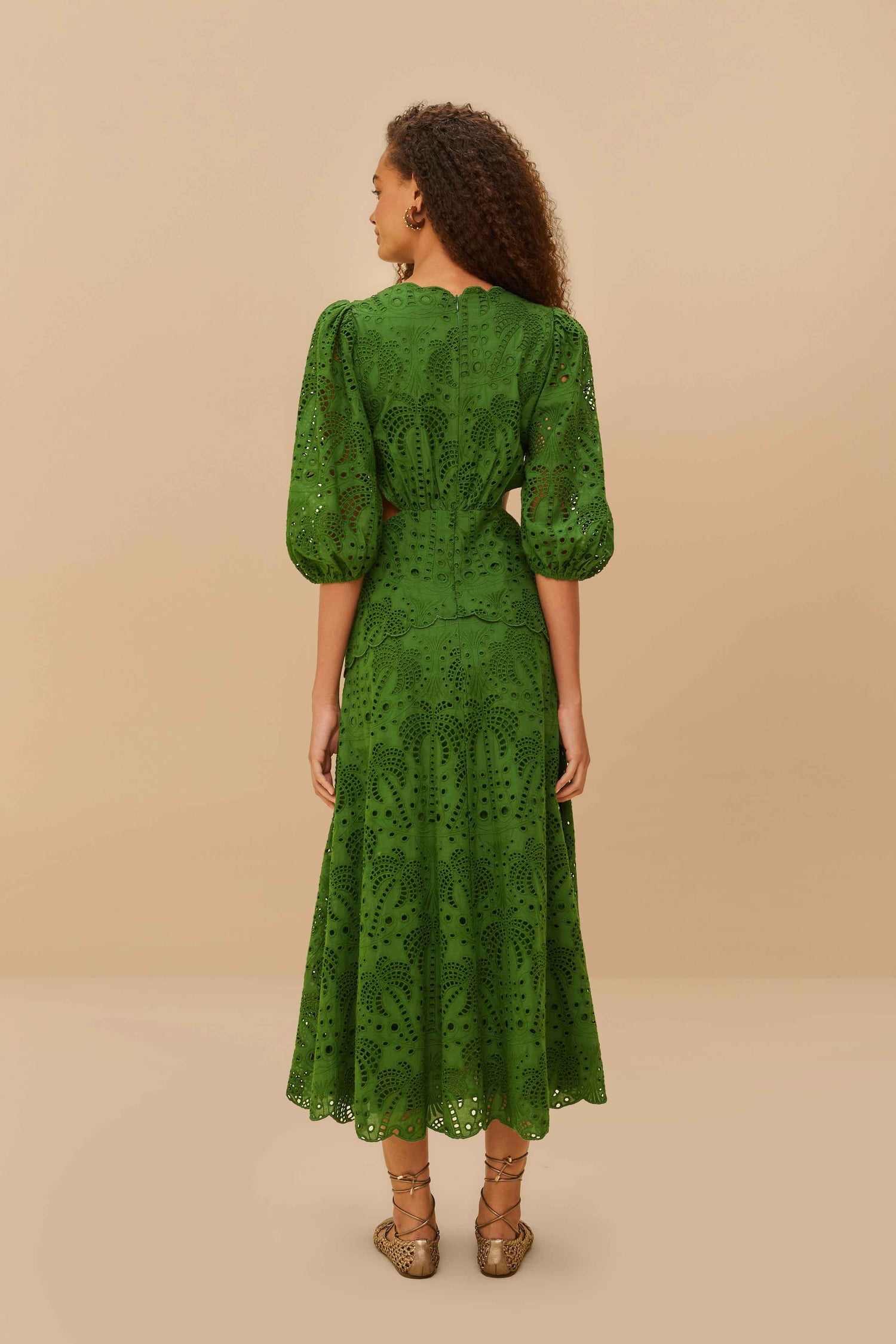 Green Richelieu Midi Dress