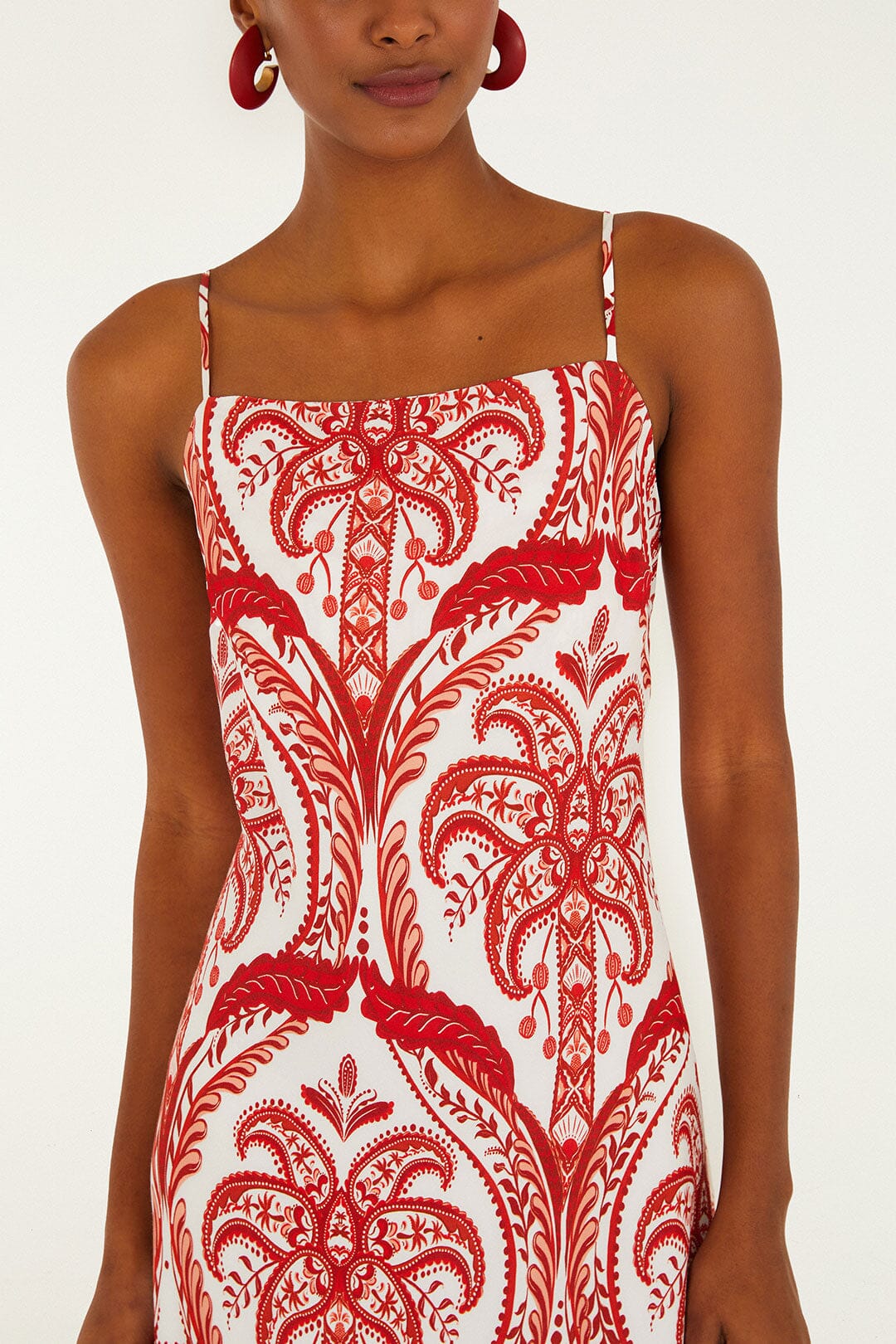 Off-White Tropical Cameo Slip Lenzing™ Ecovero™ Maxi Dress