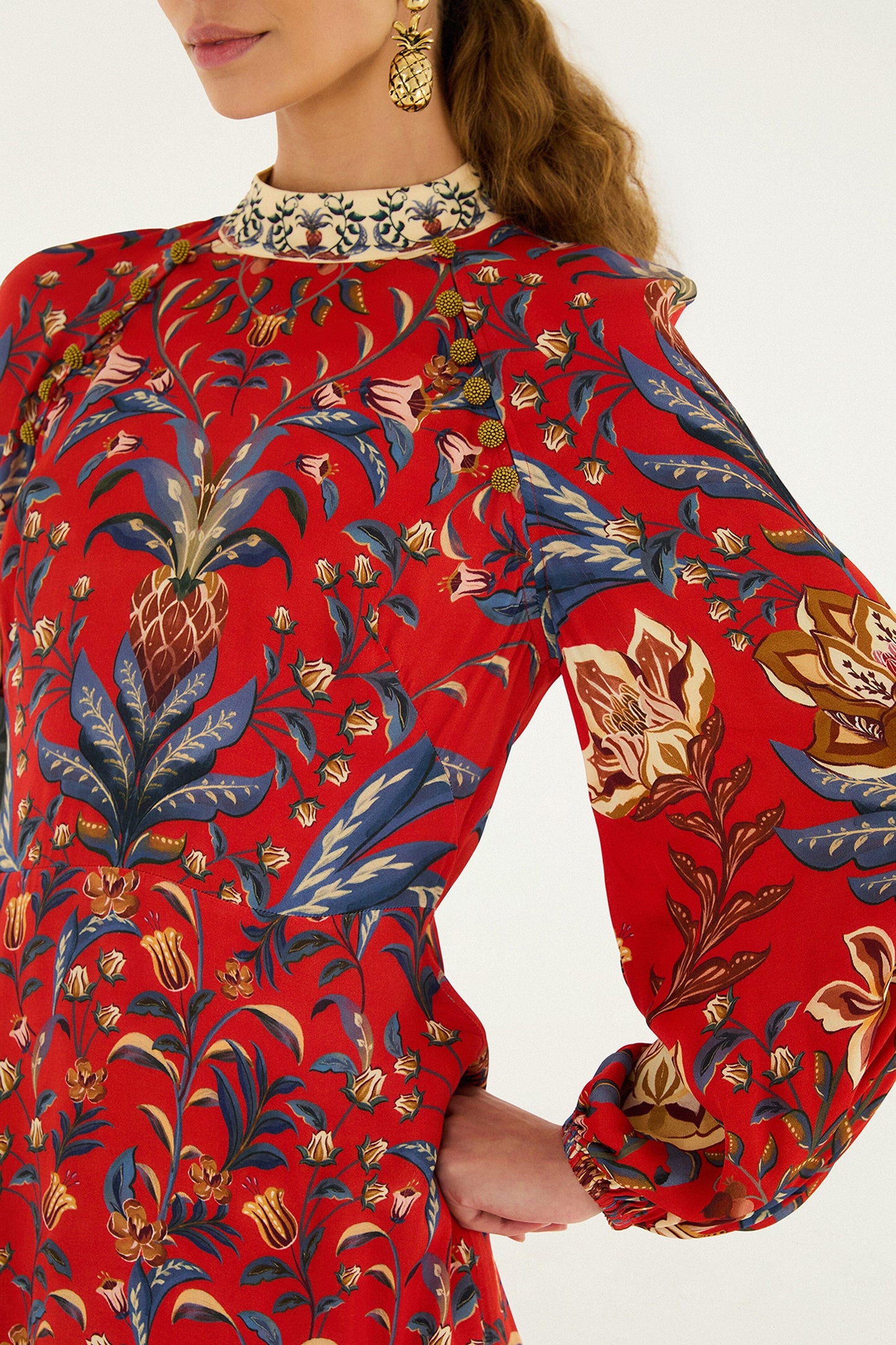 Red Winter Breeze Lenzing™ Ecovero™ Viscose Mini Dress