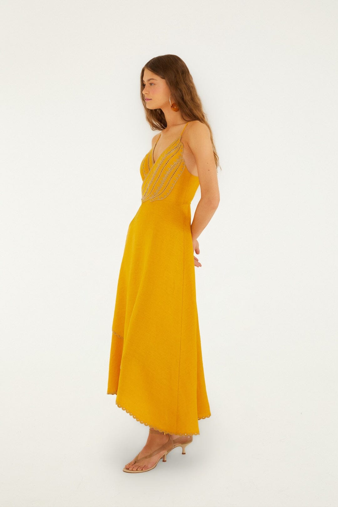 Yellow Bananas Euroflax Premium Linen Maxi Wrap Dress