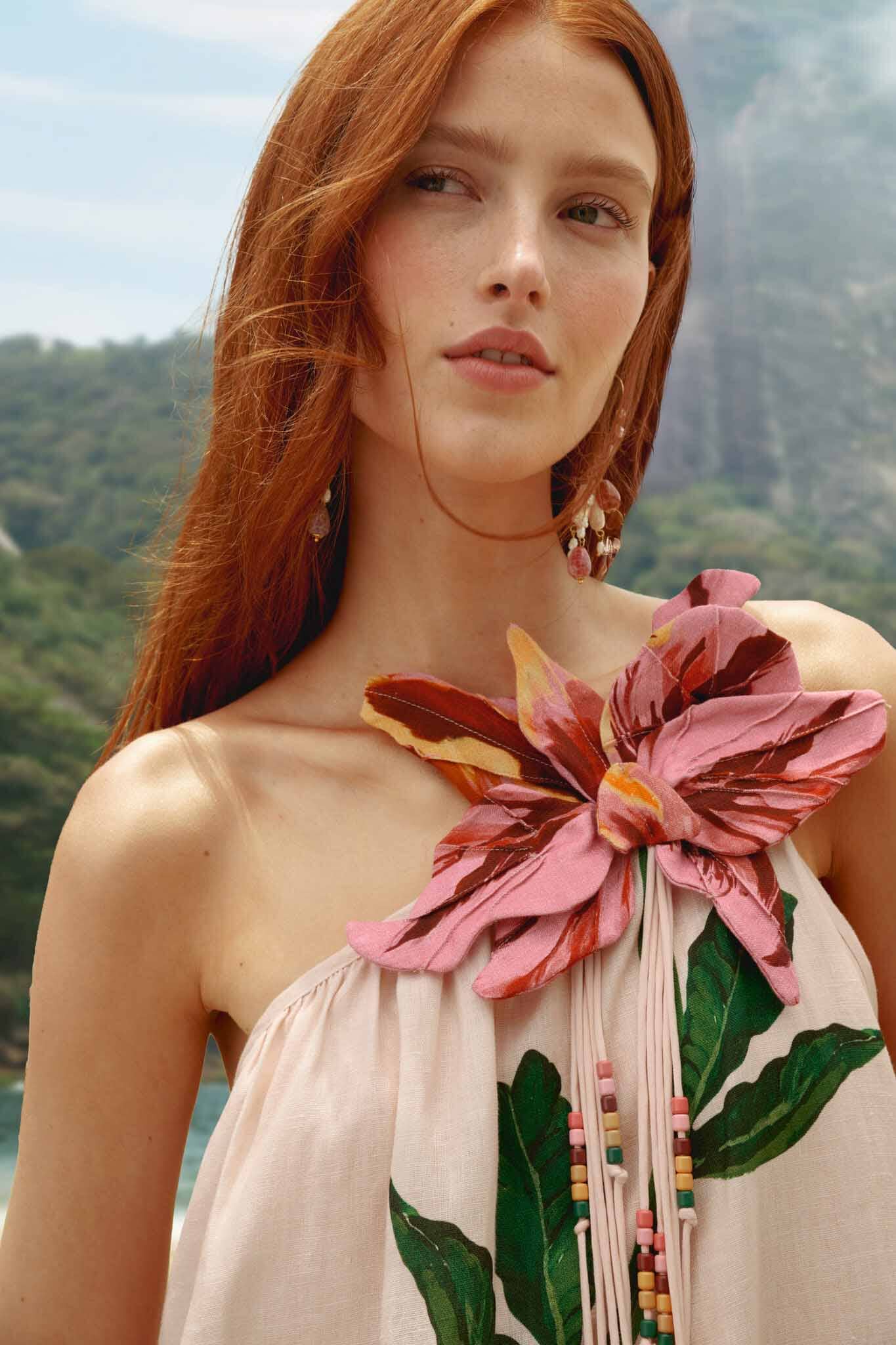 delicate fruit garden pink midi dress Farm Rio Women's Delicate Fruit Garden Mini Dress