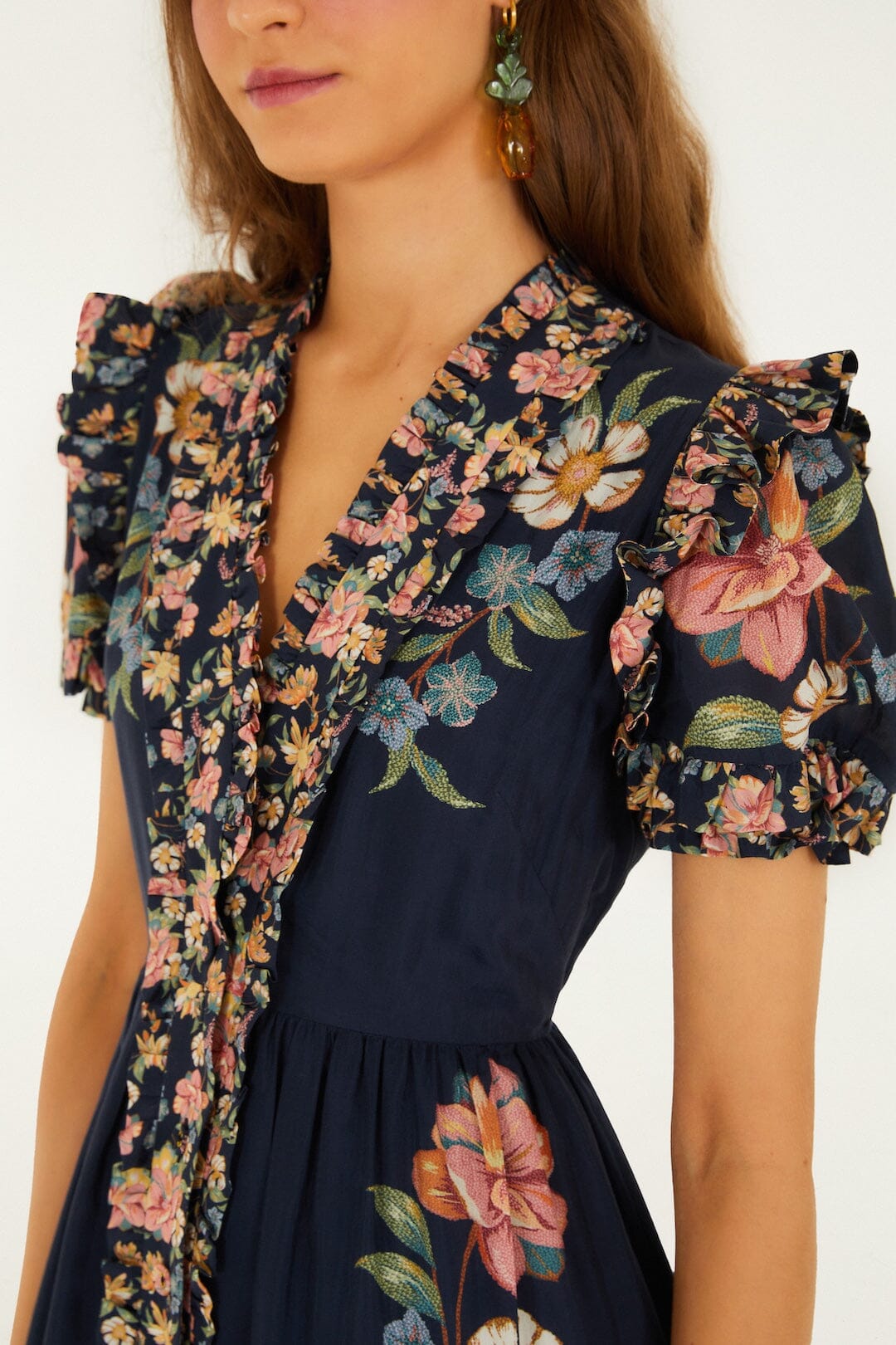 FARM Rio Floral Maxi Dress - Maira Floral Dark Blue FARM Rio Floral Maxi Dress - Maira Floral Dark Blue
