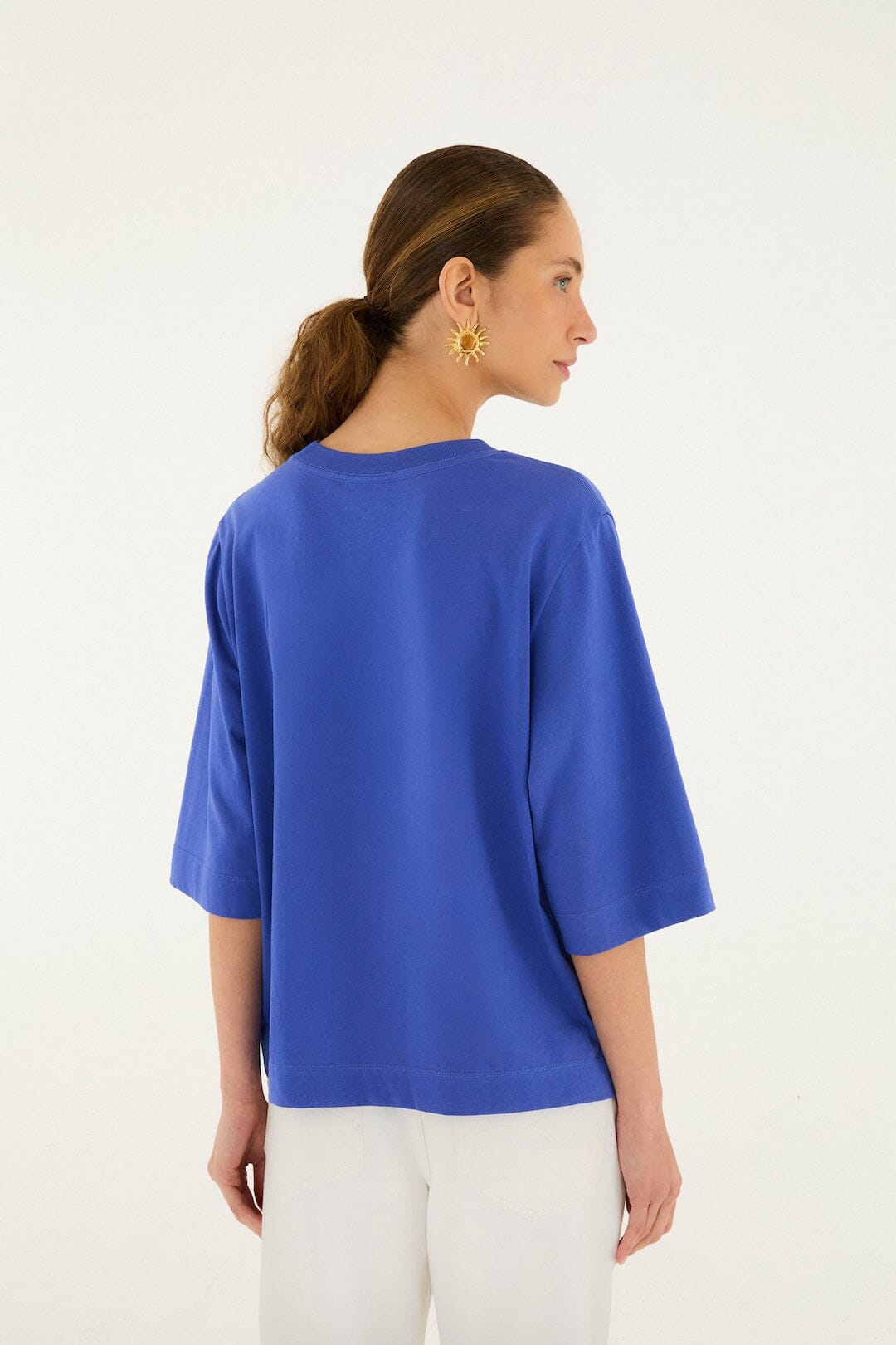 Blue Bike Birds Organic Cotton T-Shirt