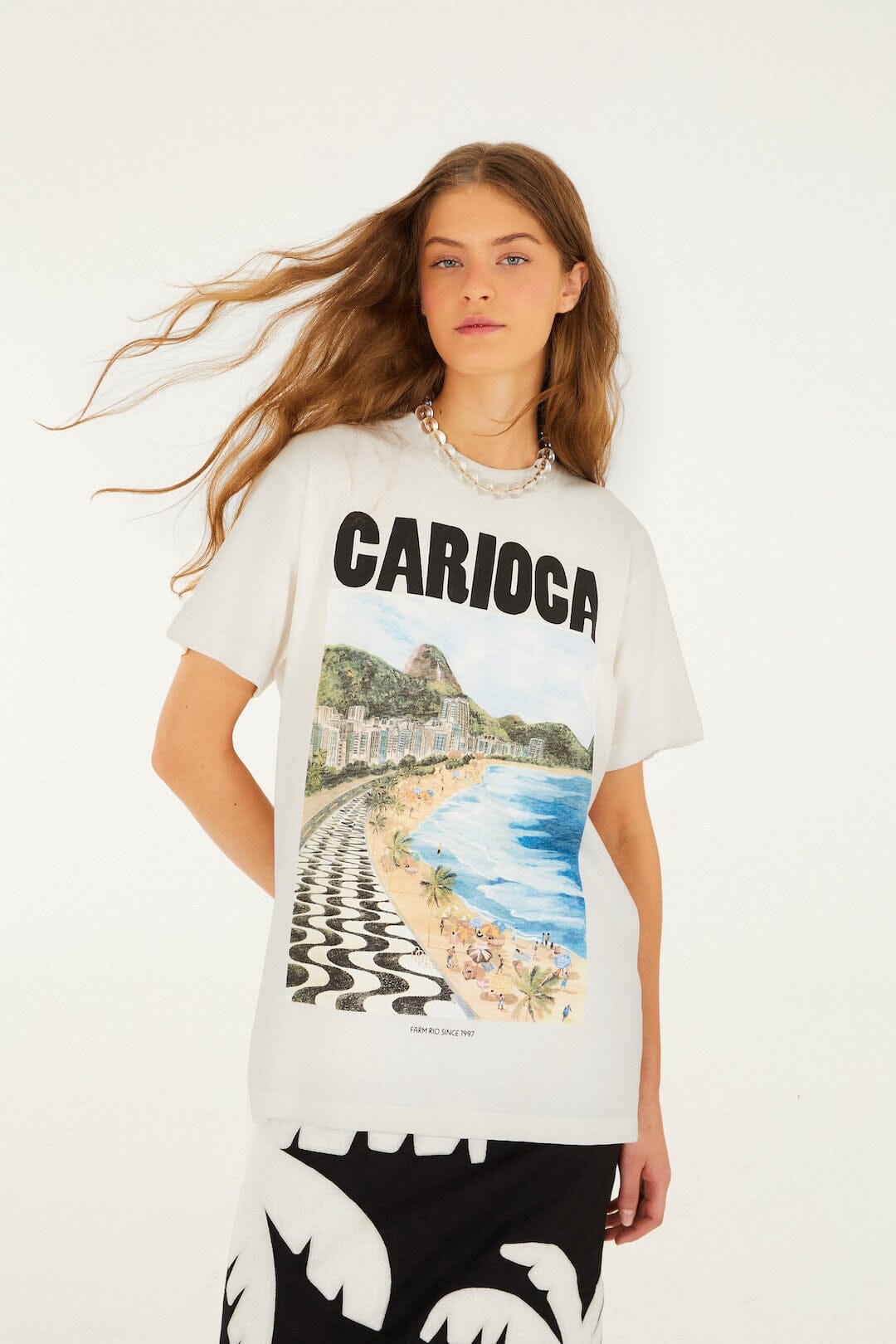 Off-White Landscape Carioca Organic Cotton Relaxed T-Shirt
