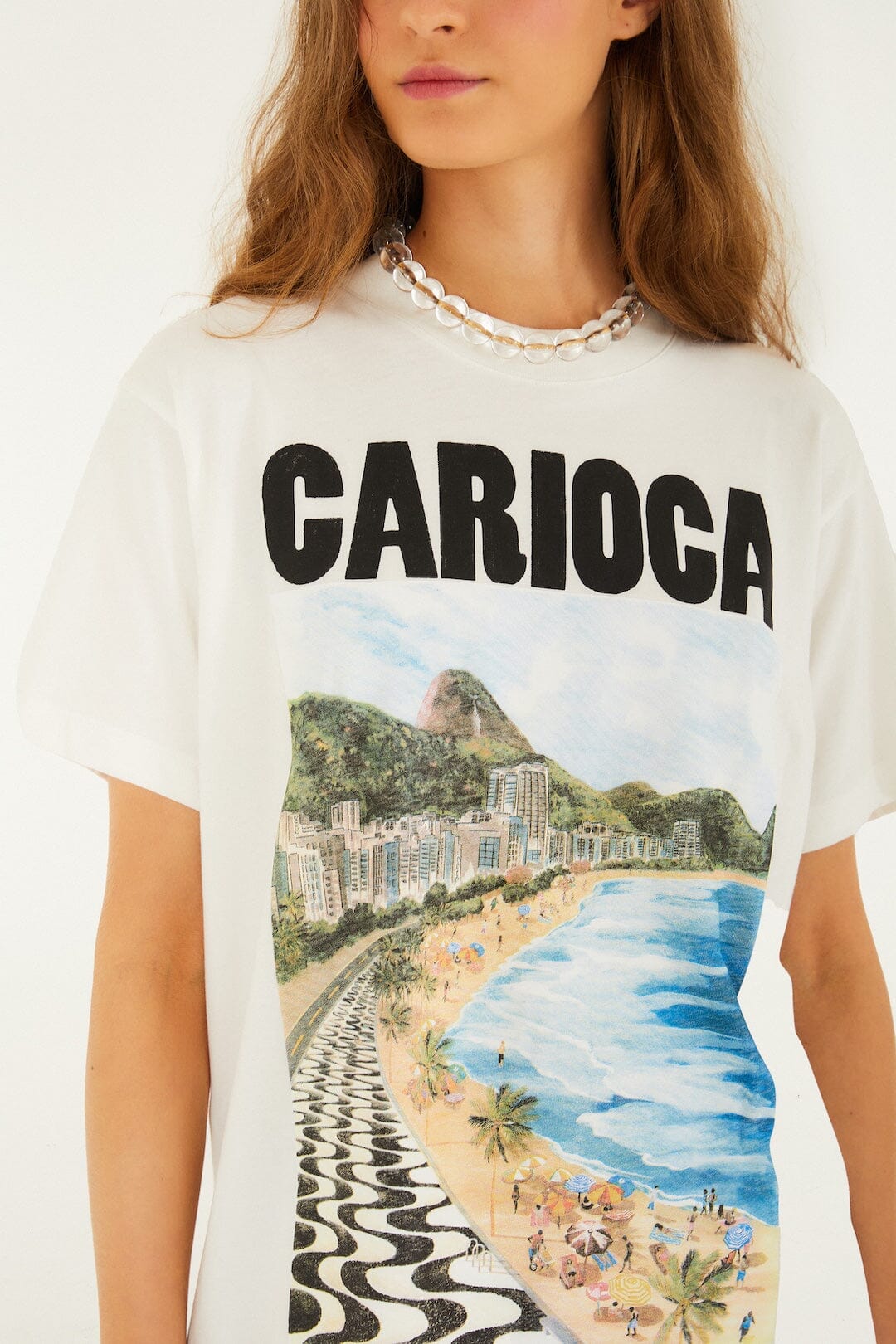 Off-White Landscape Carioca Organic Cotton Relaxed T-Shirt
