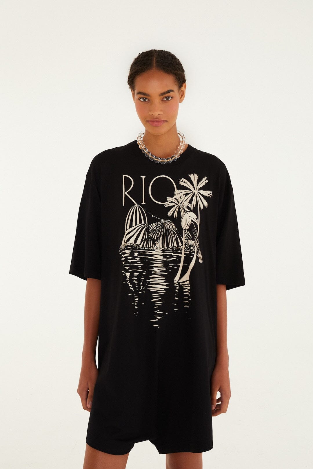 B&w Rio Organic Cotton Mini Jumpsuit | FARM Rio