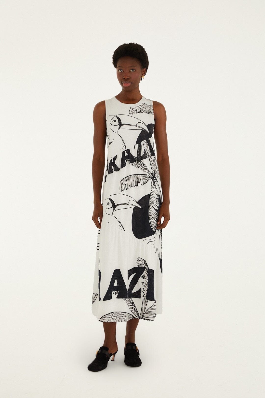 Come To Brasil Organic Cotton Patch Midi Dress