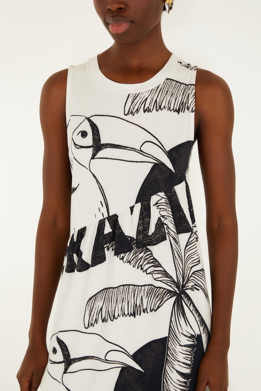 Come To Brasil Organic Cotton Patch Midi Dress