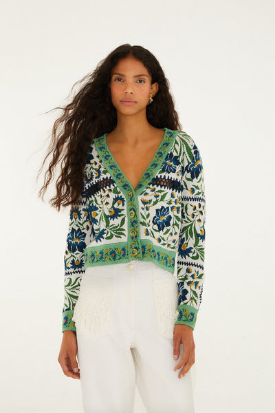 Off-White Manoela Buttoned Knit Cardigan | FARM Rio
