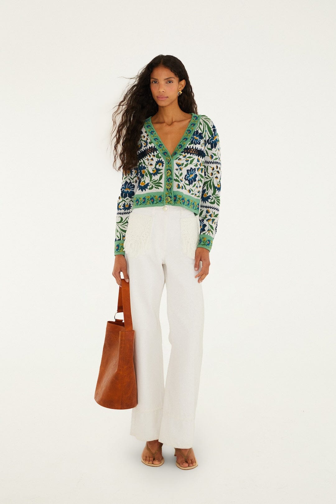 Off-White Manoela Buttoned Knit Cardigan | FARM Rio