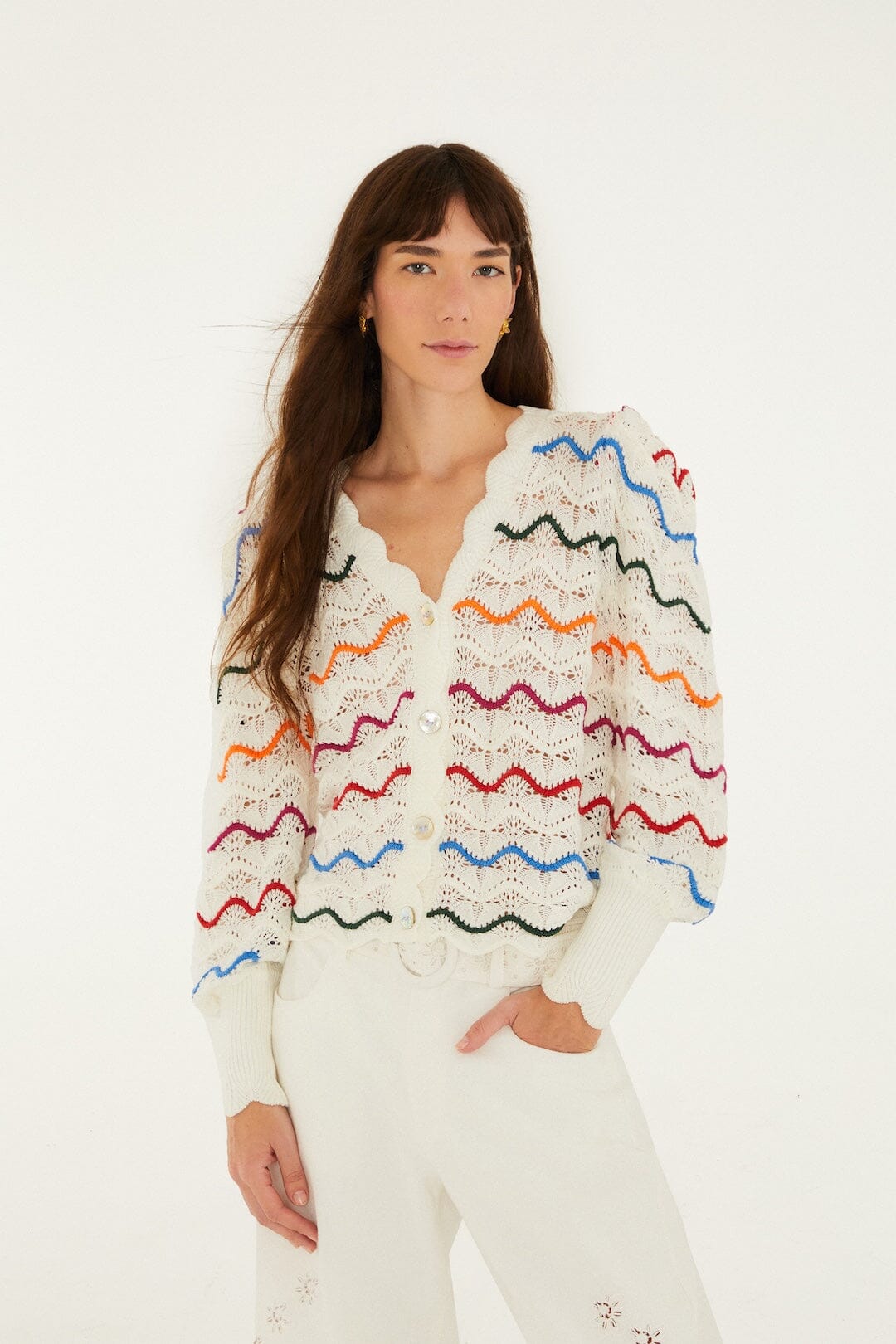 Colorful Stripes Knit Cardigan
