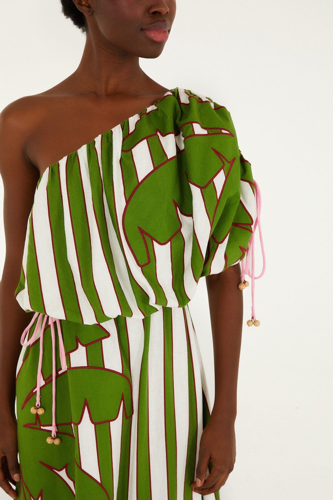 FARM Rio Women's One-Shoulder Midi Dress - XS / OFF White FARM Rio Women's One-Shoulder Midi Dress - XS / OFF White
